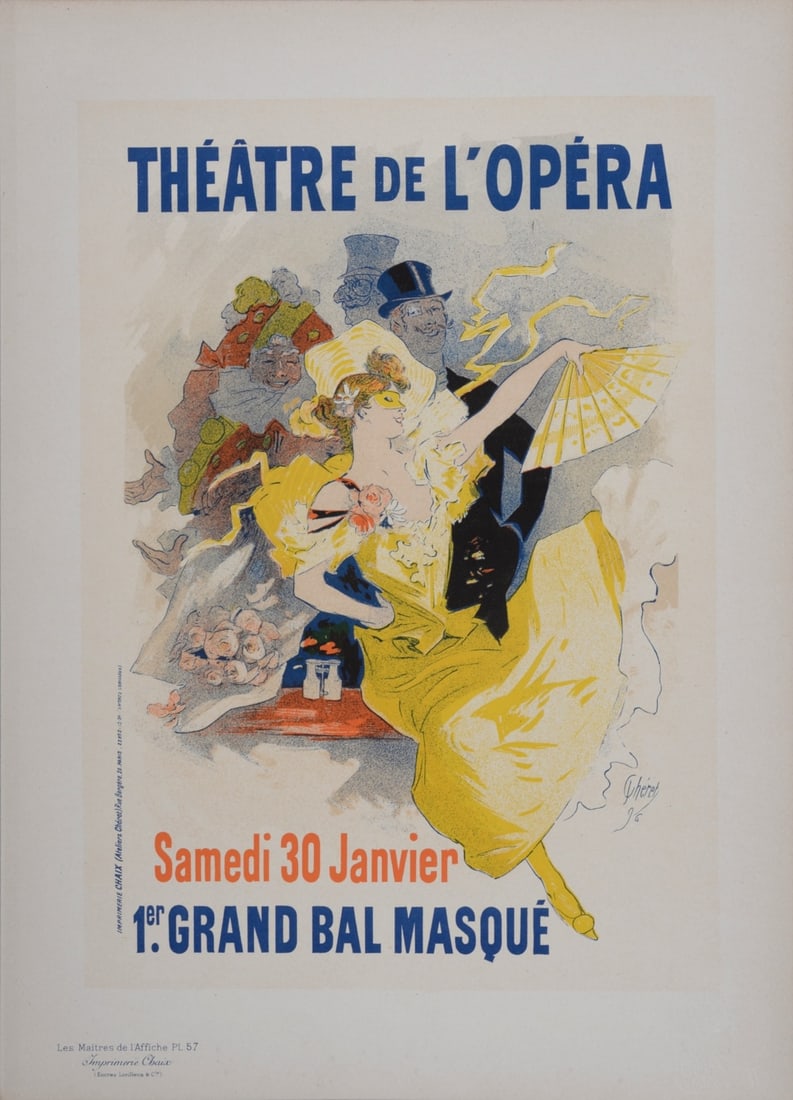 Jules Cheret French : Les Maitres de l'Affiche - Bal Masque de l'Opera, 1897 (1 of 6)