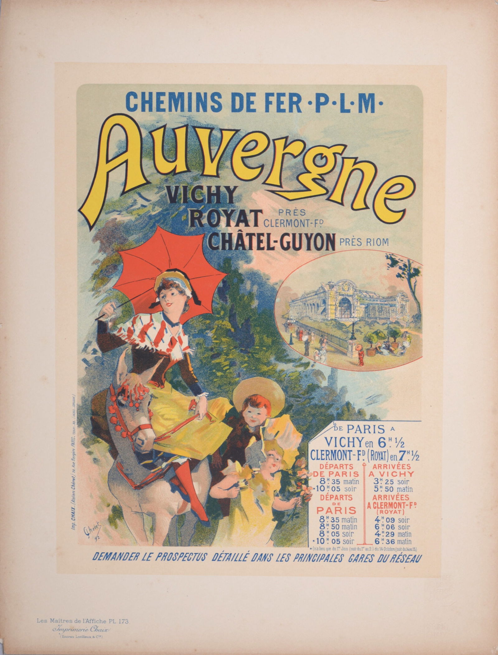 Jules Cheret : Les Maitres de L’Affiche - L'Auvergne, 1899 (1 of 5)