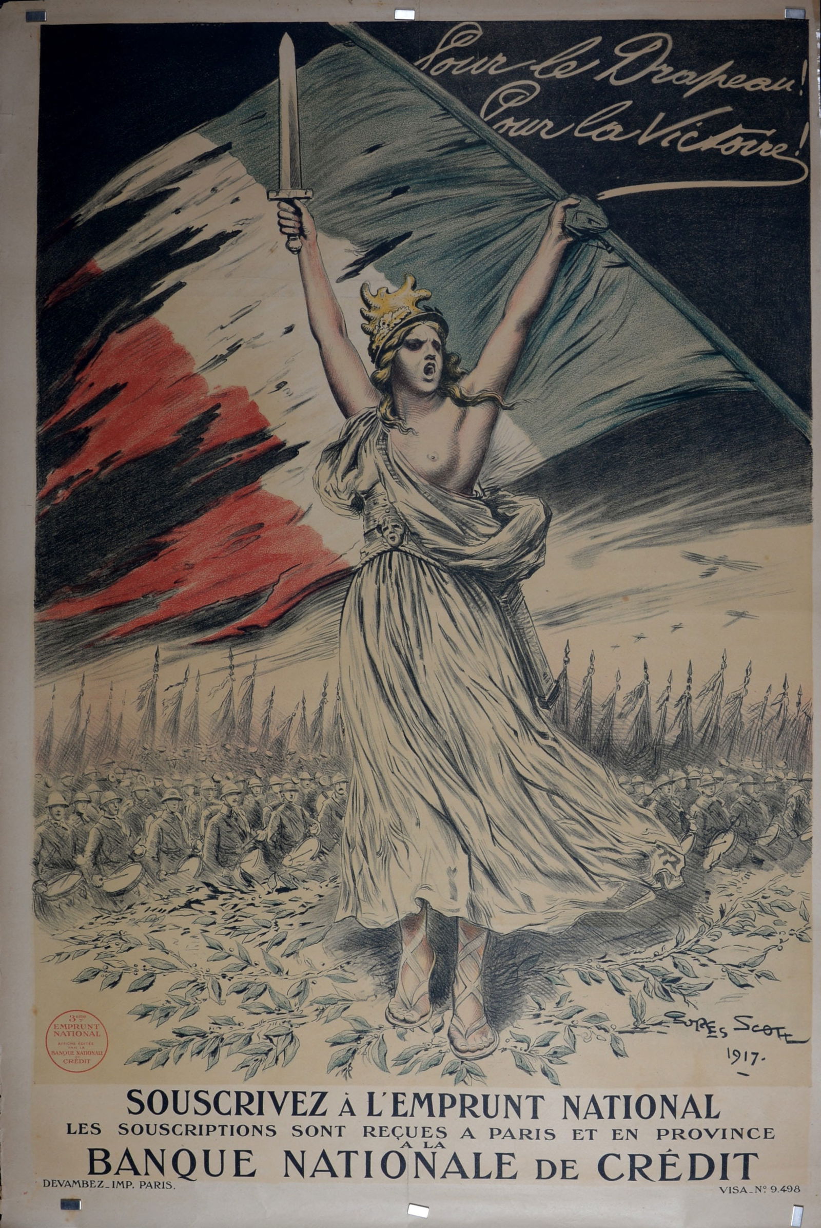 Georges Scott : Pour le Drapeau! Pour la Victoire! Souscrivez a l'Emprunt National, 1918 (1 of 5)