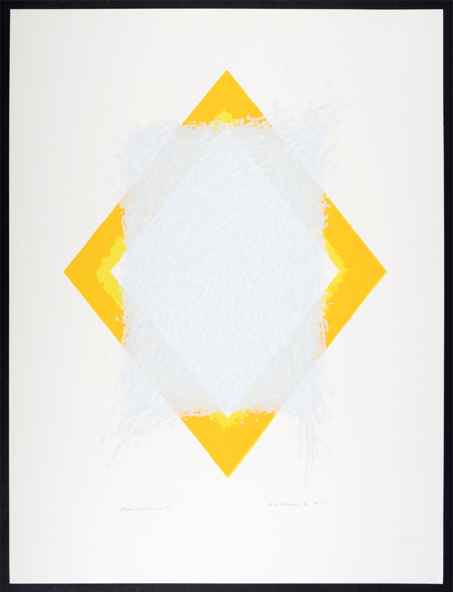 Bernd Berner : Composition #E, 1965 - Hand-signed - 2