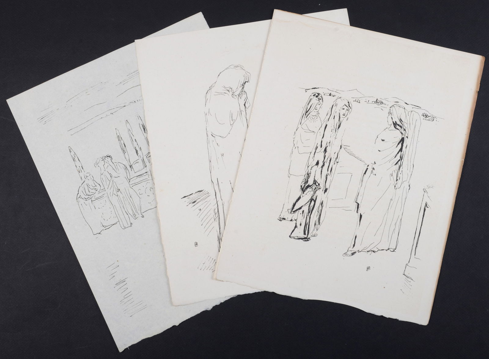 Pierre Bonnard - La Vie de Sainte Monique #10, 1930 - Set of 3 lithographs (1 of 6)