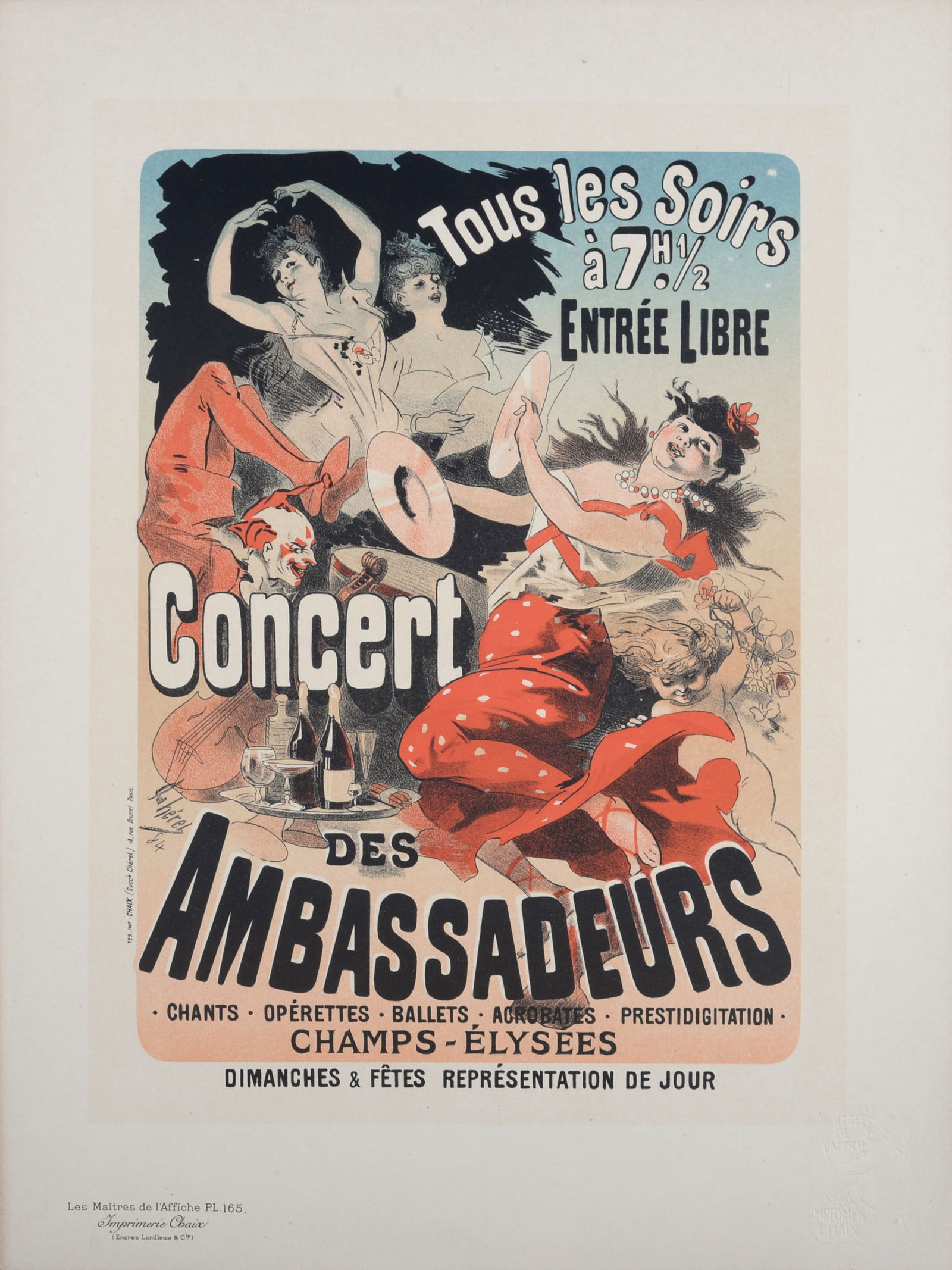 Jules Cheret : Les Maitres de L’Affiche - Concert des Ambassadeurs, 1899 (1 of 6)