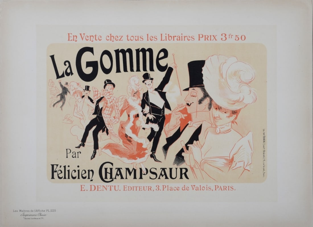 Jules Cheret : Les Maitres de L’Affiche - La Gomme, 1900 (1 of 5)