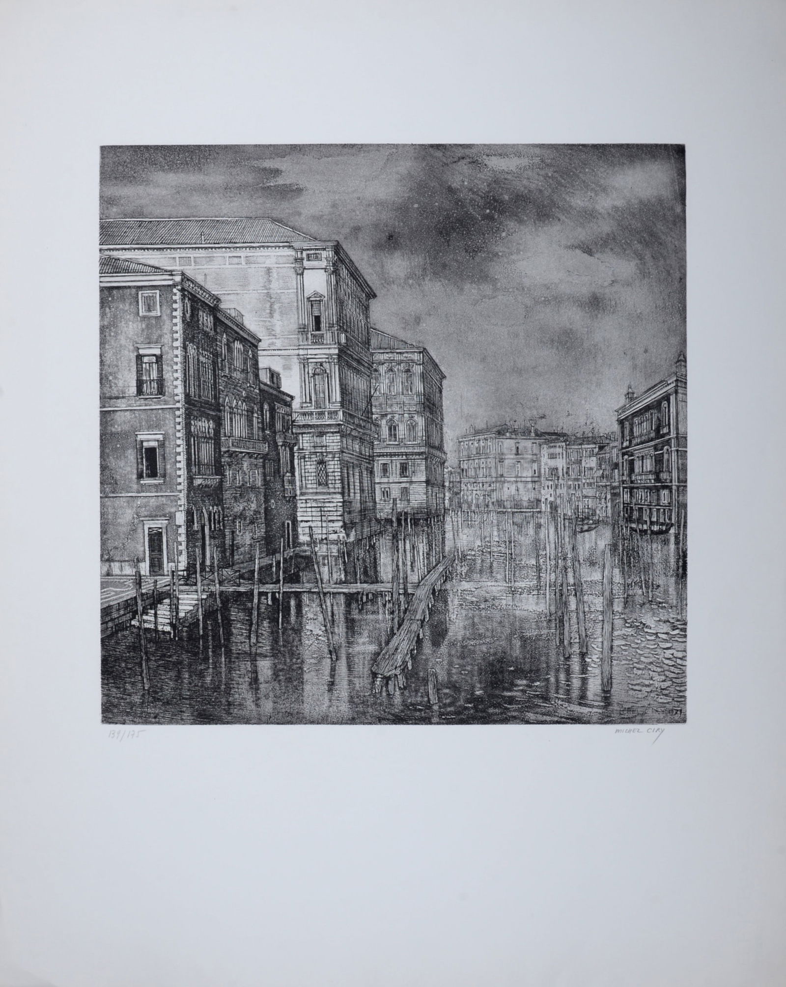 Michel Ciry : Vue de Venise, 1971 - Hand-signed (1 of 5)