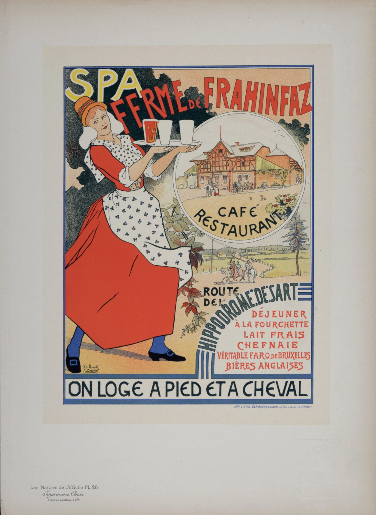 Adolphe Crespin & Eduard Duyck - Les Maitres de L’Affiche : Spa Ferme de Frahinfaz - 1896 (1 of 6)