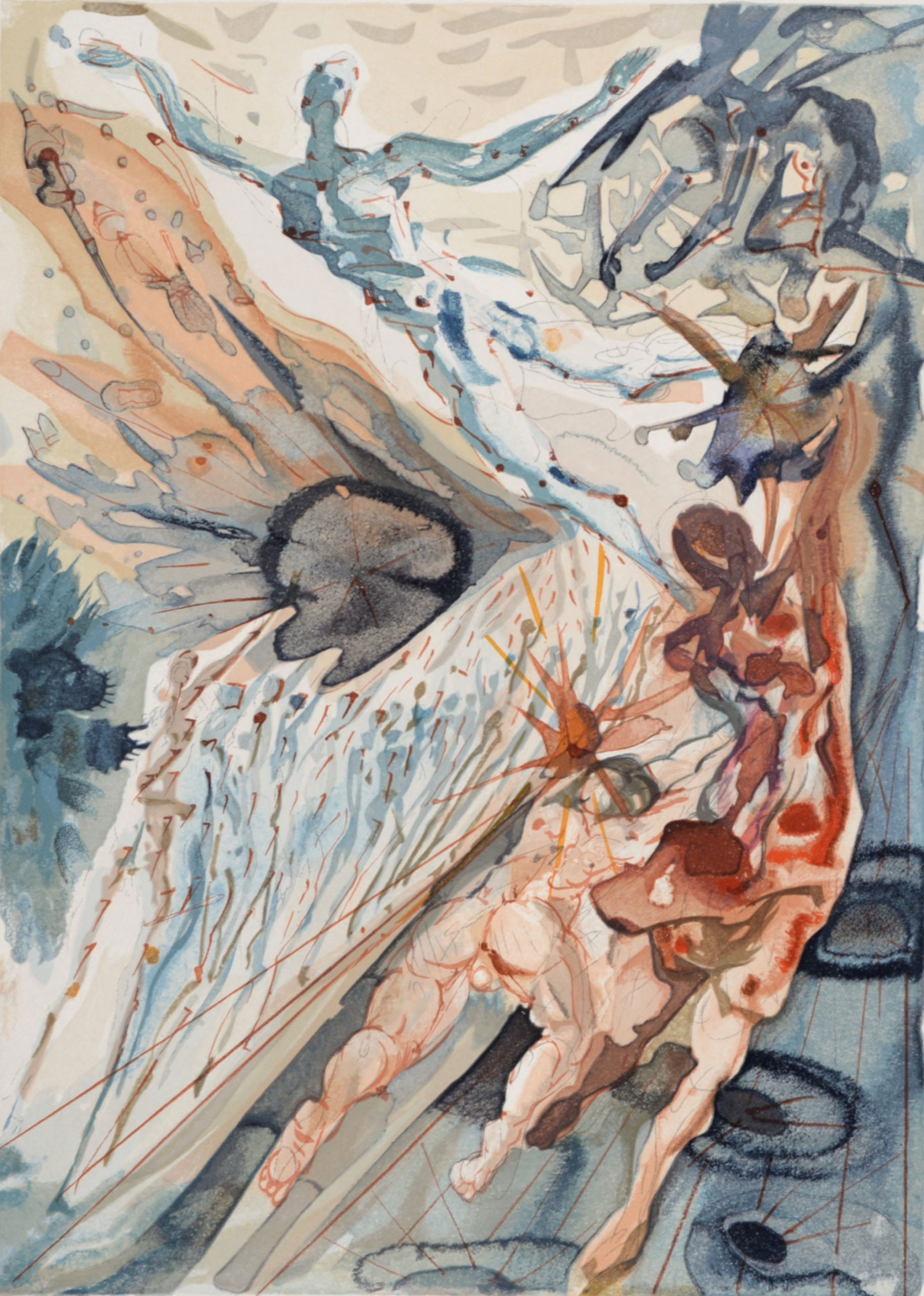 Salvador Dali - Rencontre de deux groupes de luxurieux, 1963 (1 of 5)