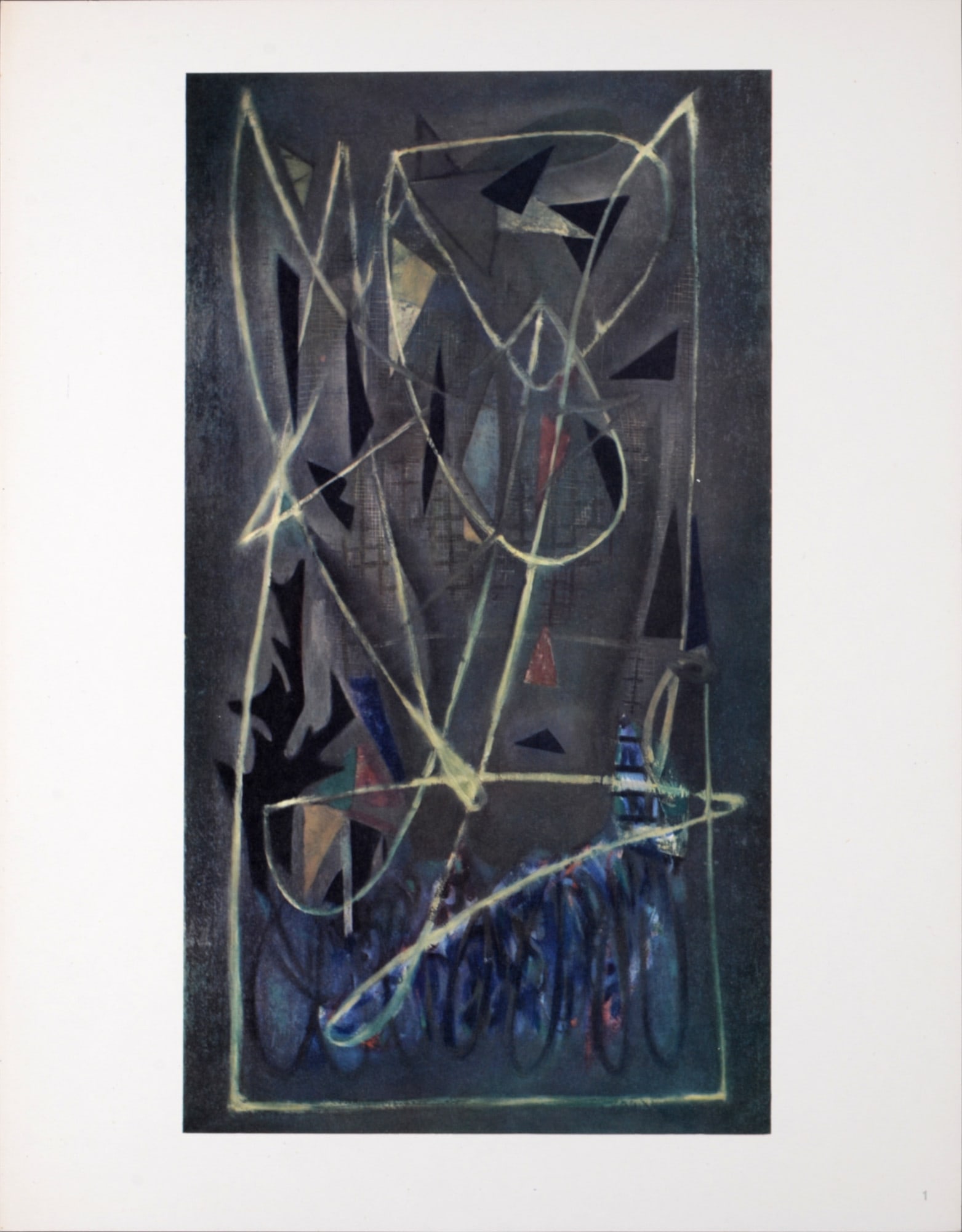 Nicolas de Stael (After) : Composition, 1960: Nicolas de Stael (After)Composition, 1960Offset lithograph on paperDimensions:+ Size of the sheet : 35.3 x 27.3 cm / 13.9 x 10.7 in.+ Size of the image : 30.4 x 16.2 cm / 11.9 x 6.4 in.From "Nicolas D