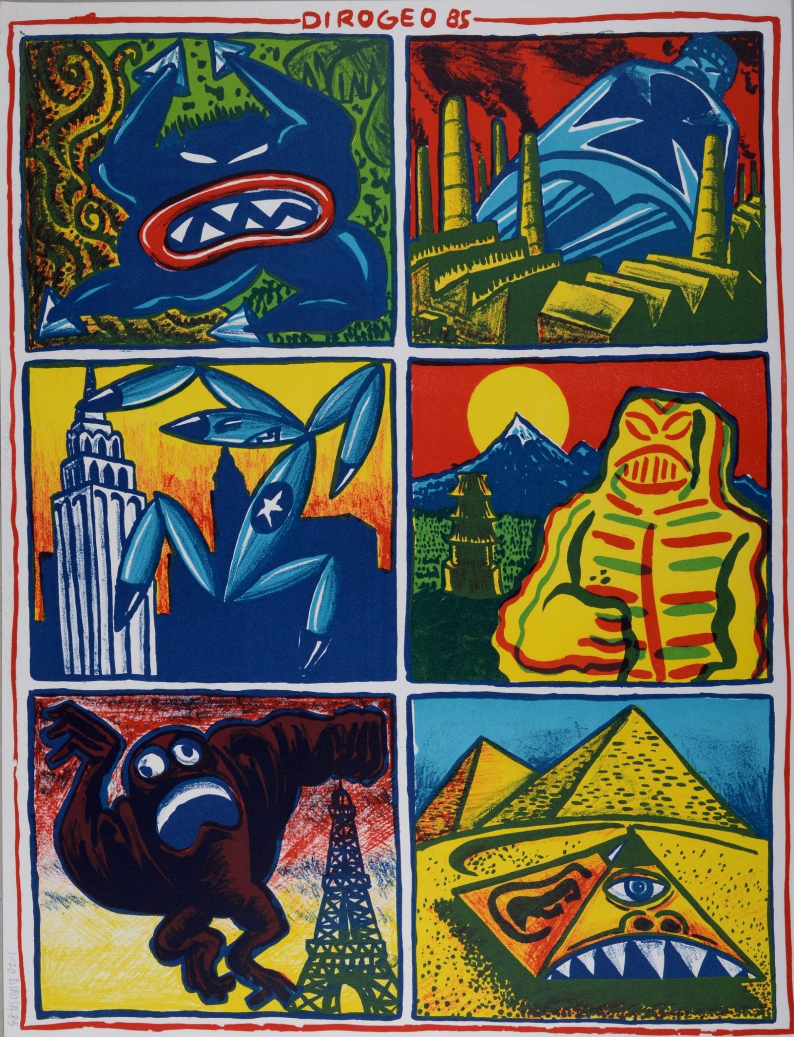 Herve Di Rosa : Dirogeo 1985 - Hand-Signed (1 of 5)