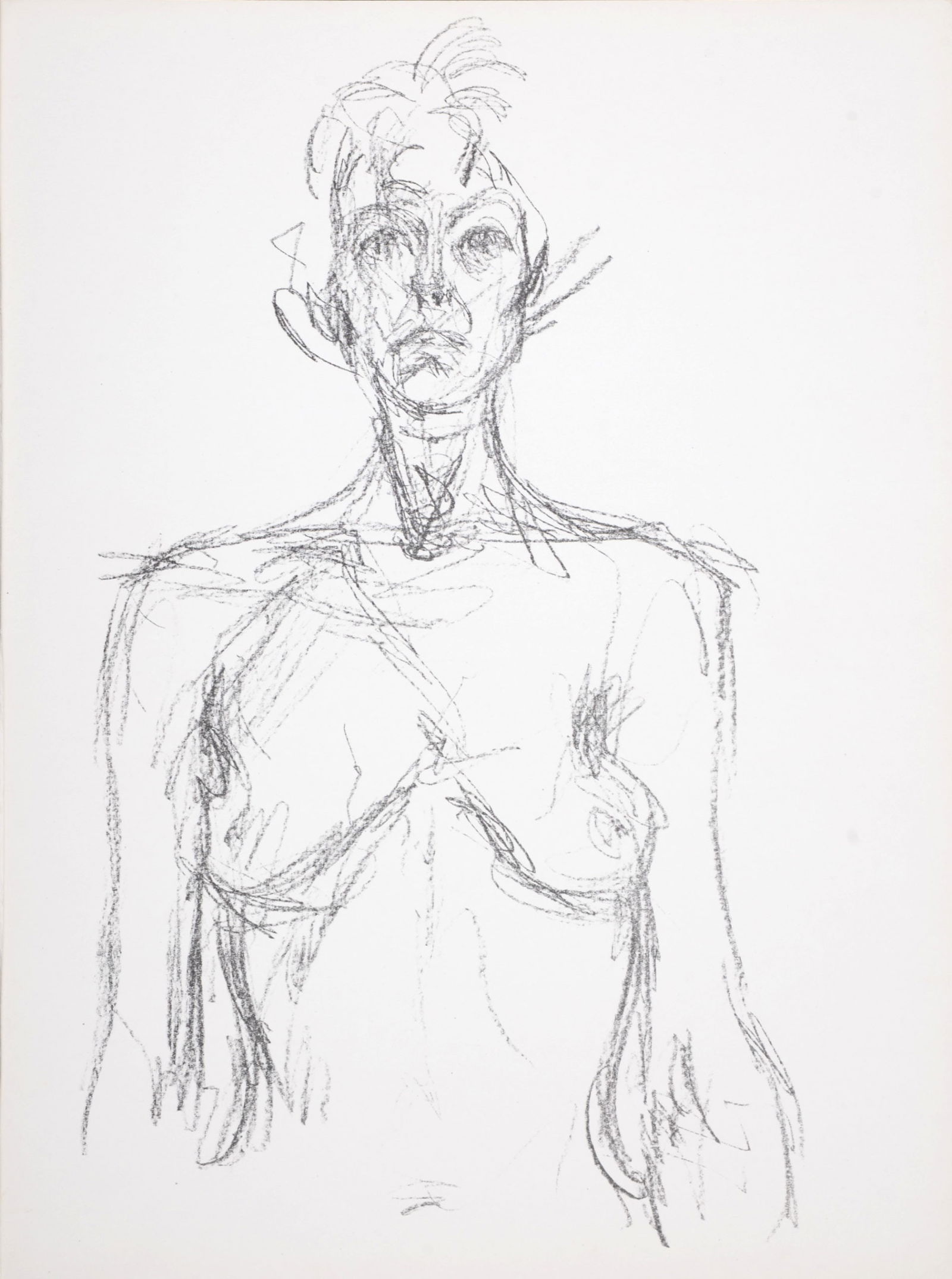 Alberto Giacometti : Femme nue a l'atelier, 1961: Alberto Giacometti (1901-1966)Femme nue a l'atelier, 1961Lithograph cover on wove paper.First edition.Dimensions:+ Size of the paper : 38 x 28 cm / 15 x 11 in.Published on the occasion of the 1961 Gia