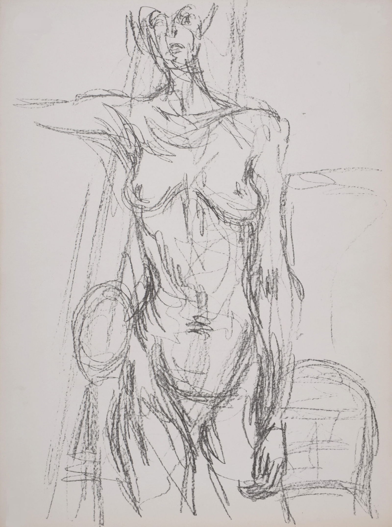Alberto Giacometti : Femme debout, 1961: Alberto Giacometti (1901-1966)Femme debout, 1961Lithograph cover on wove paper.First edition.Dimensions:+ Size of the paper : 38 x 28 cm / 15 x 11 in.Published on the occasion of the 1961 Giacometti's
