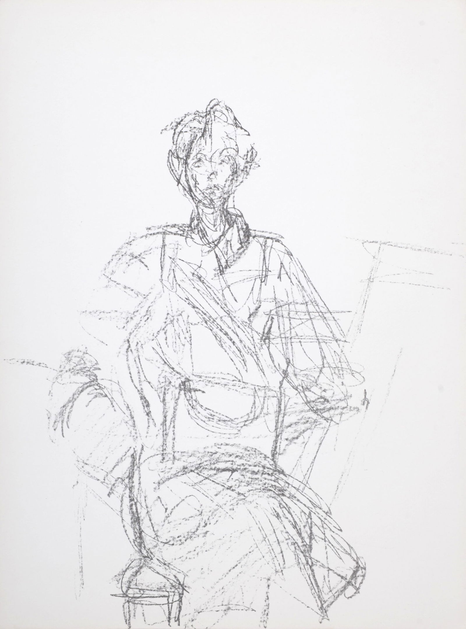 Alberto Giacometti : Annette assise, 1961: Alberto Giacometti (1901-1966)Annette assise, 1961Lithograph on wove paper.First edition.Dimensions:+ Size of the paper : 38 x 28 cm / 15 x 11 in.Published on the occasion of the 1961 Giacometti's exh