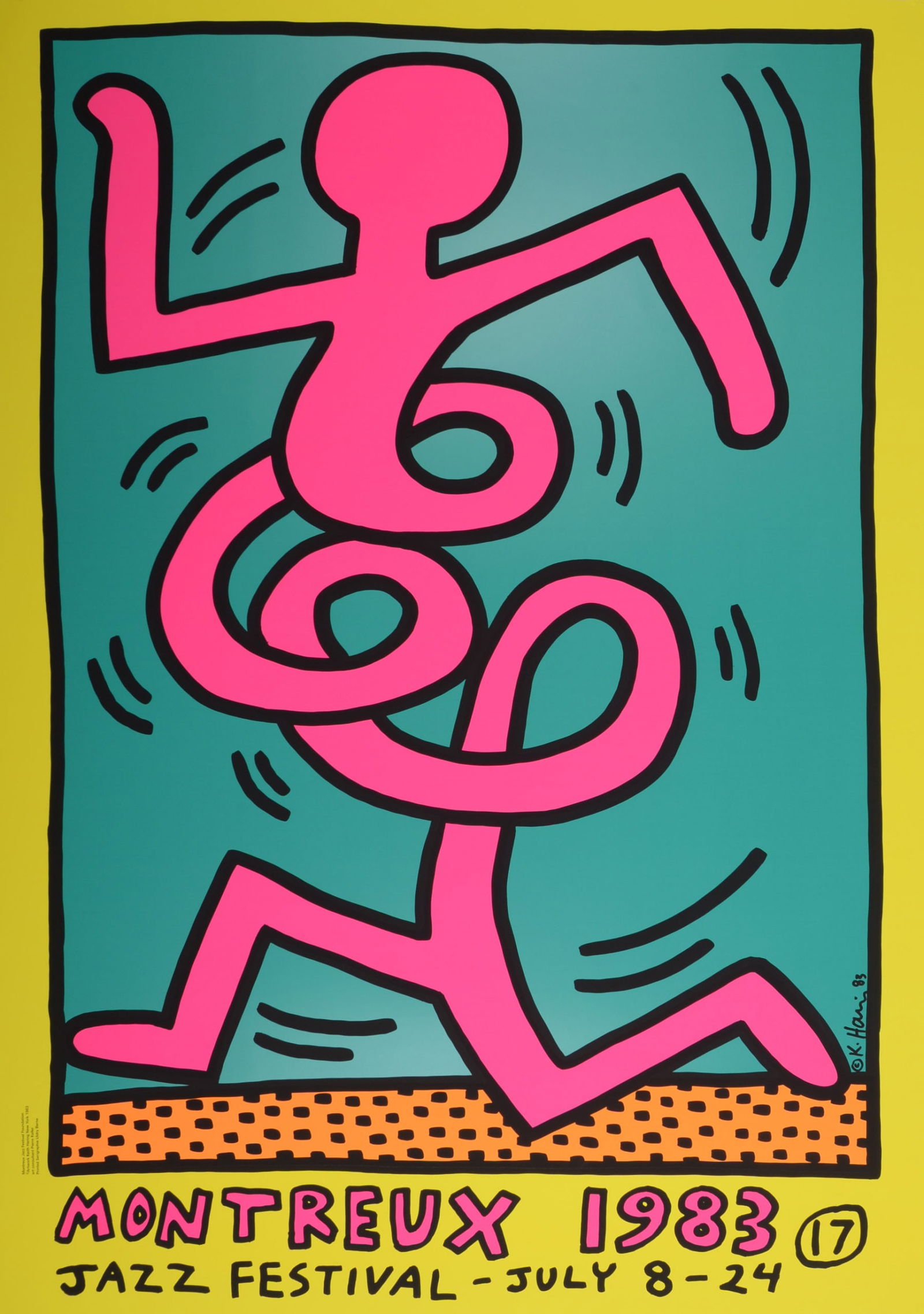 Keith Haring - Montreux Jazz Festival (#C), 1983 - Very large! (1 of 6)