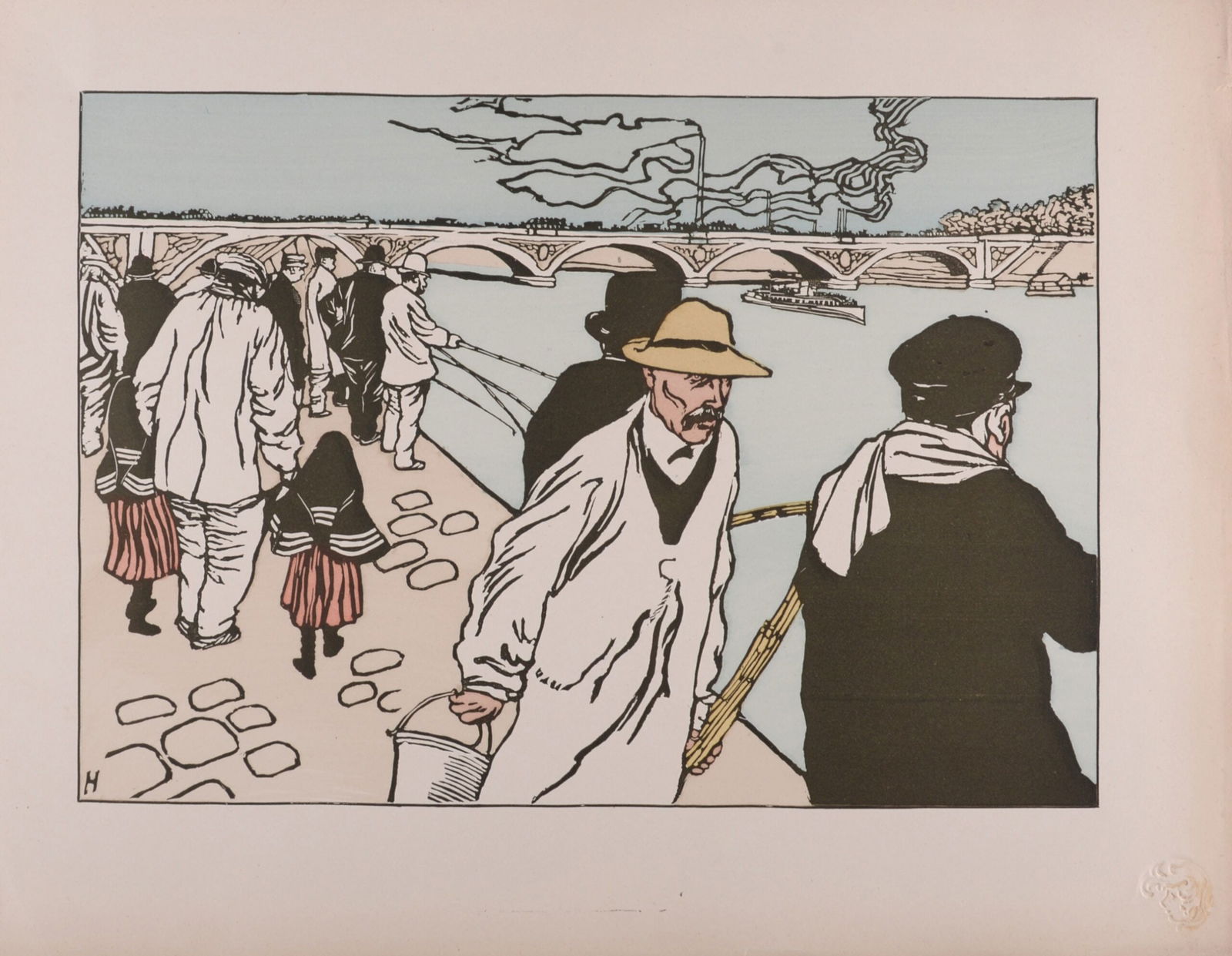 Charles Huard - Pecheurs a la ligne, 1898 (1 of 6)