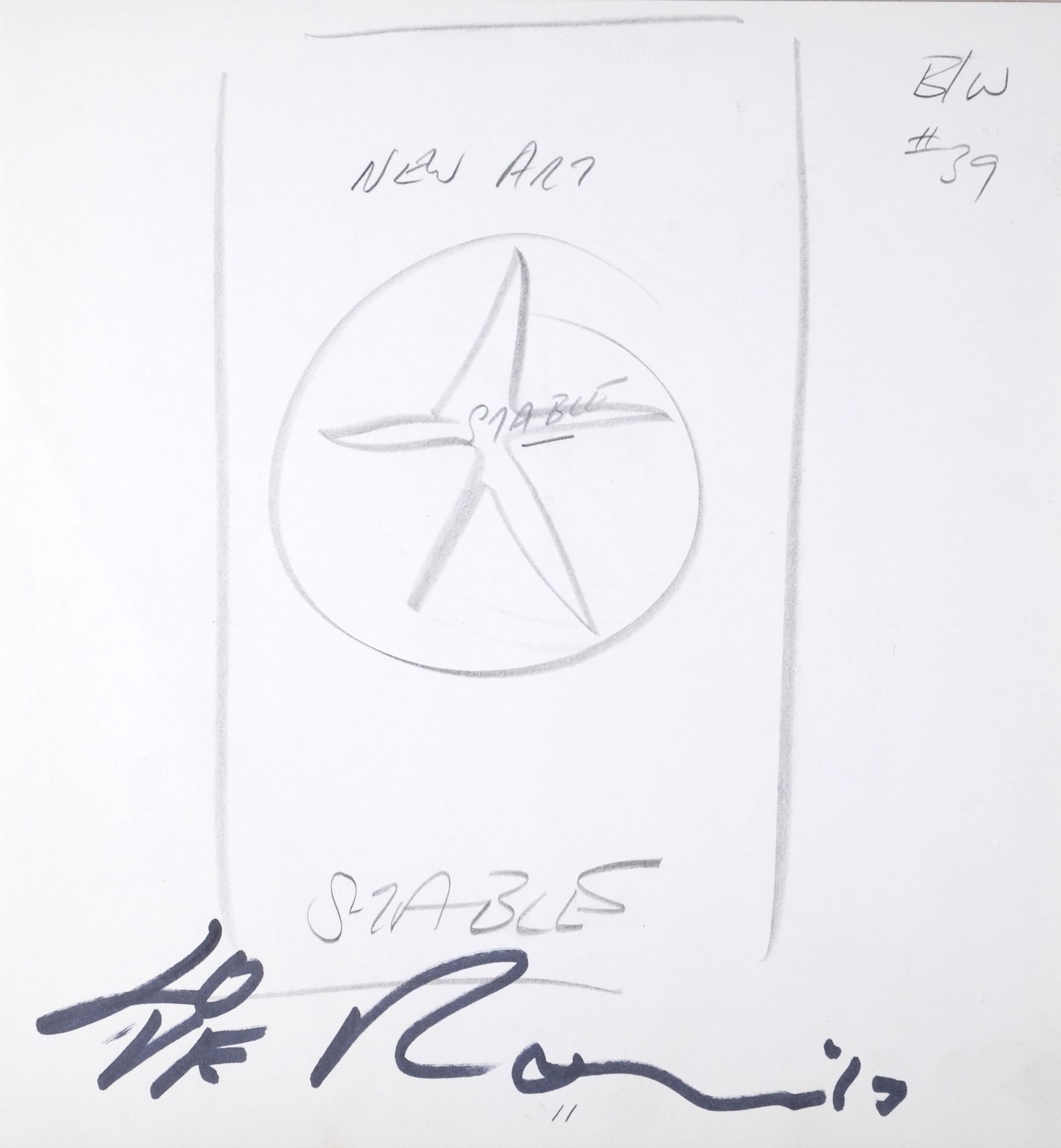 Robert Indiana : Indiana Graphics #11, 1969 - Original Double-Sided Sketch (1 of 5)