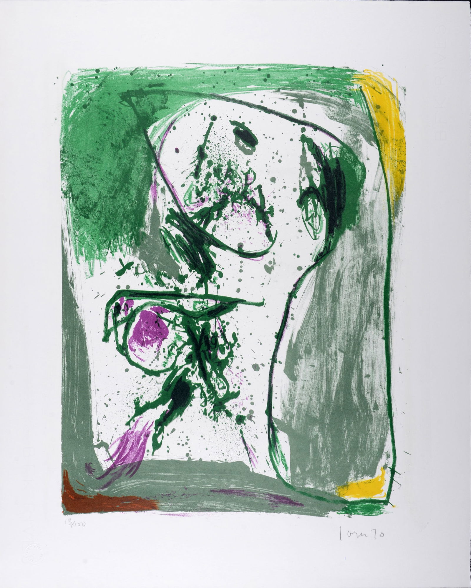 Asger Jorn : Untitled, 1970 - Hand-signed. (1 of 6)