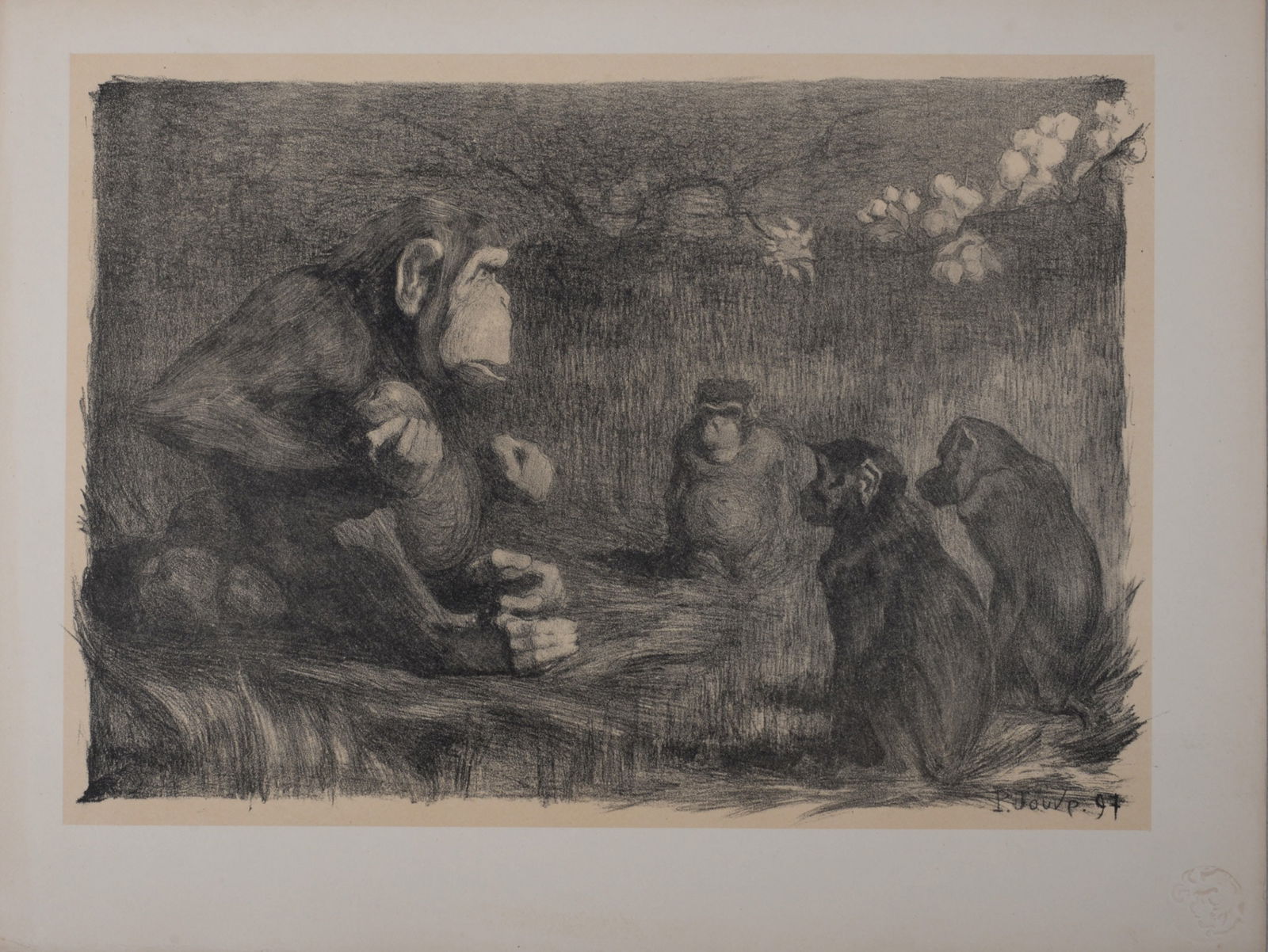 Paul Jouve : Famille de singes, 1897 (1 of 5)