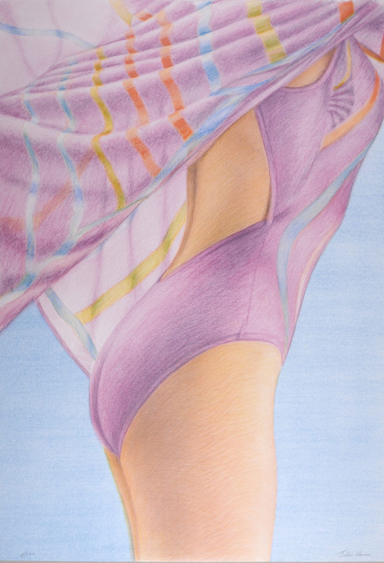 John Kacere (1920-1999) : Purple Swimmer, 1992. (1 of 6)