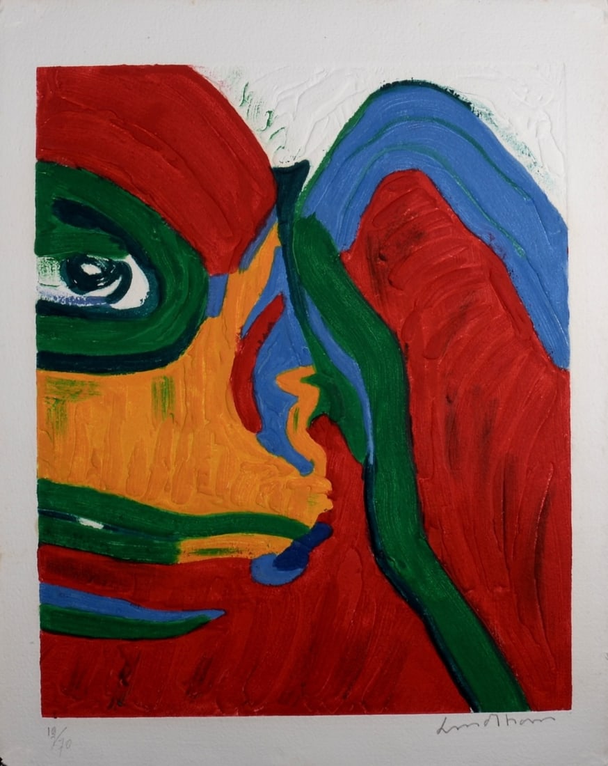 Bengt Lindstrom : Le Philosophe #1, circa 1980 - Hand-signed (1 of 7)