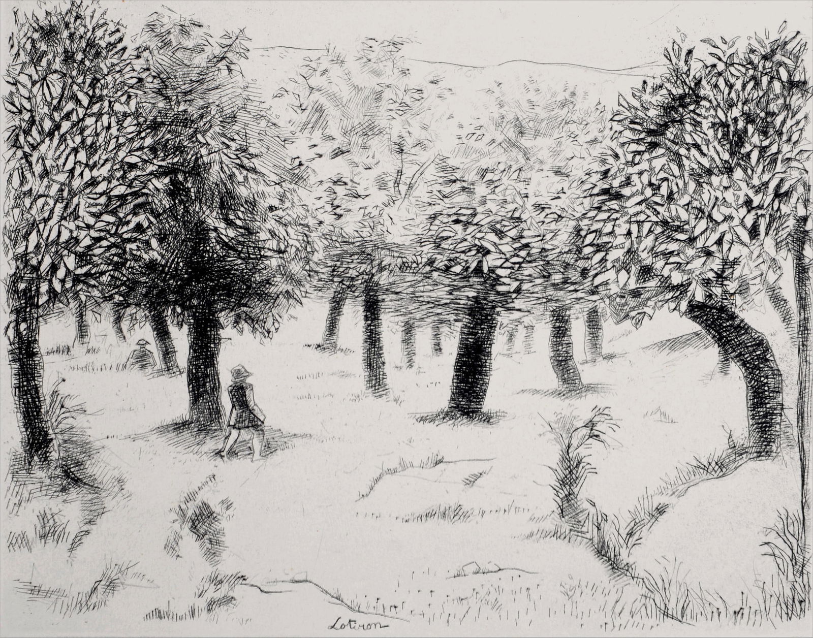 Robert Lotiron - Promenade sous les arbres, 1946 (1 of 5)