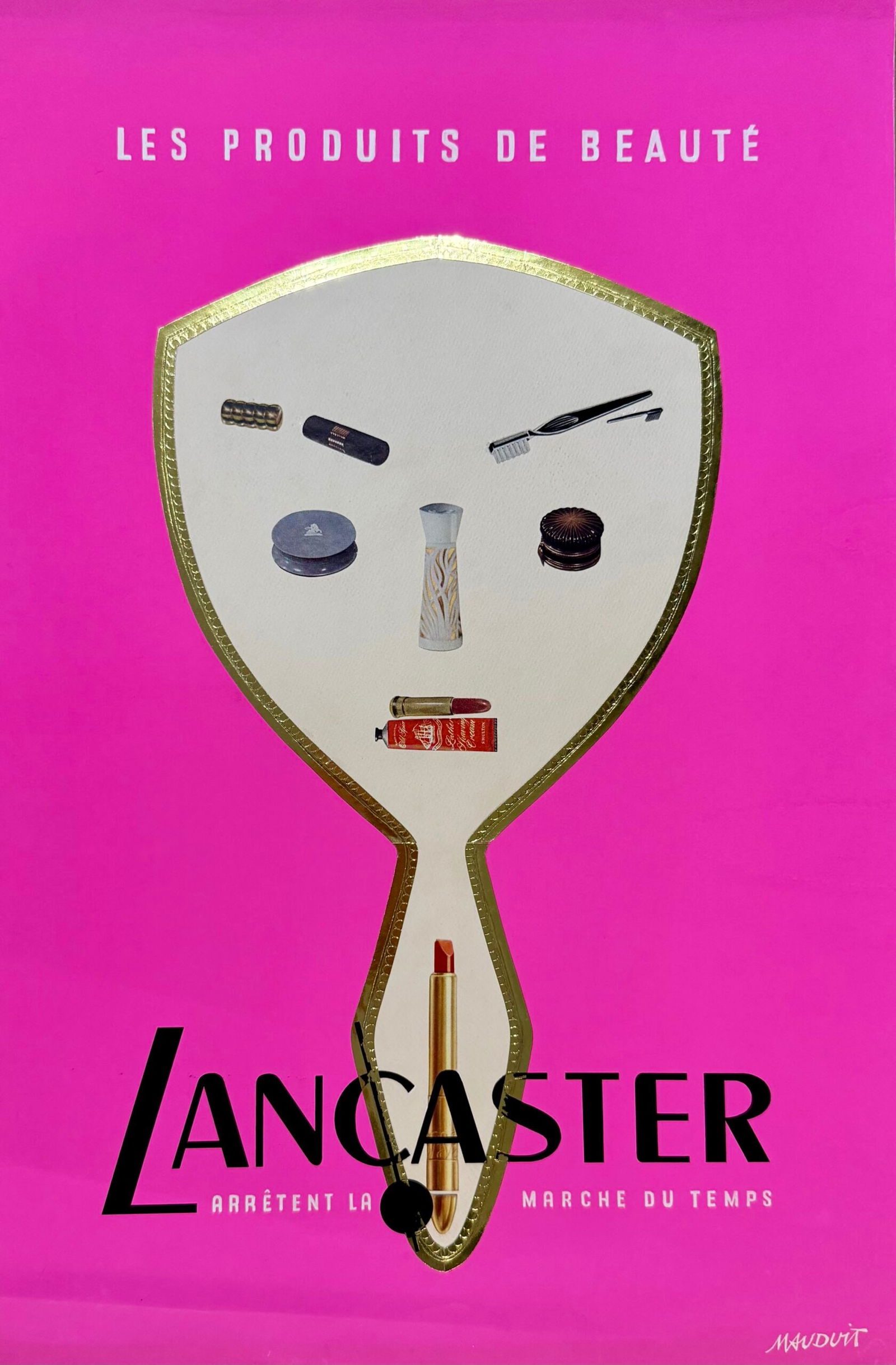 P. Mauduit : Lancaster, C. 1950: P. Mauduit (XX)Lancaster, C. 1950Original advertising mock-up for the Lancaster brandHand signed by the artistDimensions: 47 × 32 cm / 18.50 × 12.60 inOriginal gouache advertising mock-up created fo