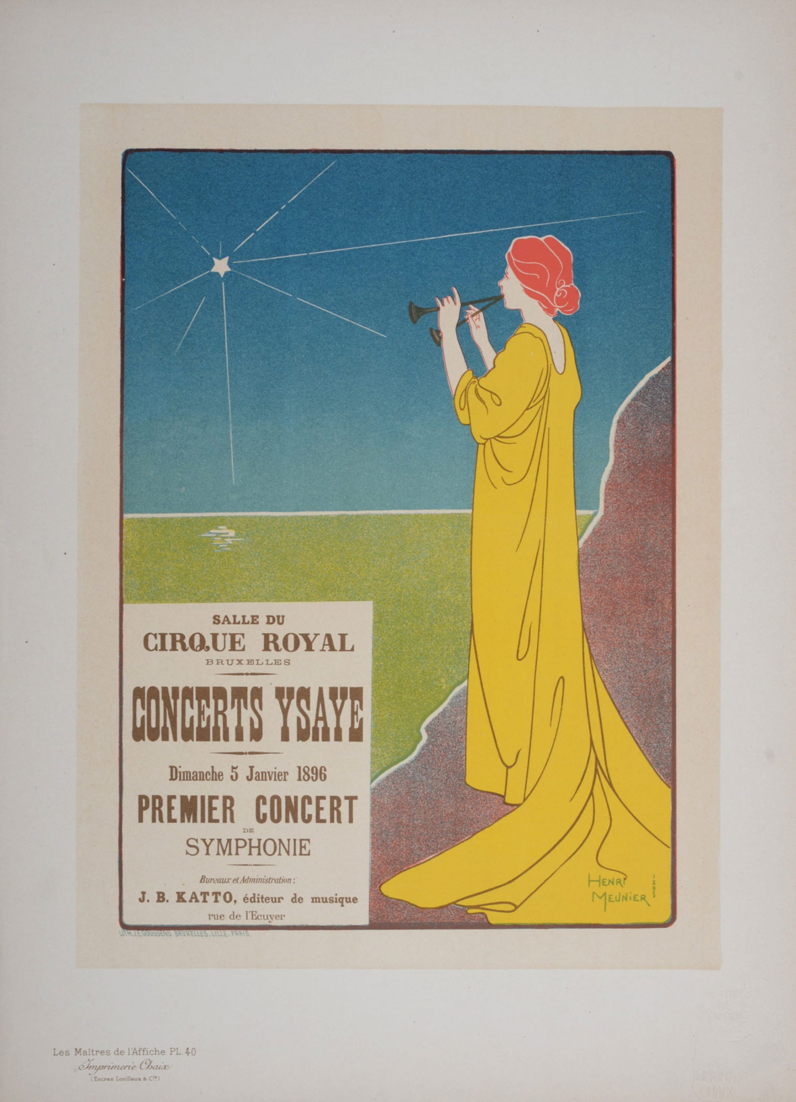 Henri Meunier- Les Maitres de l'Affiche : Concerts Ysaye, 1896 (1 of 6)