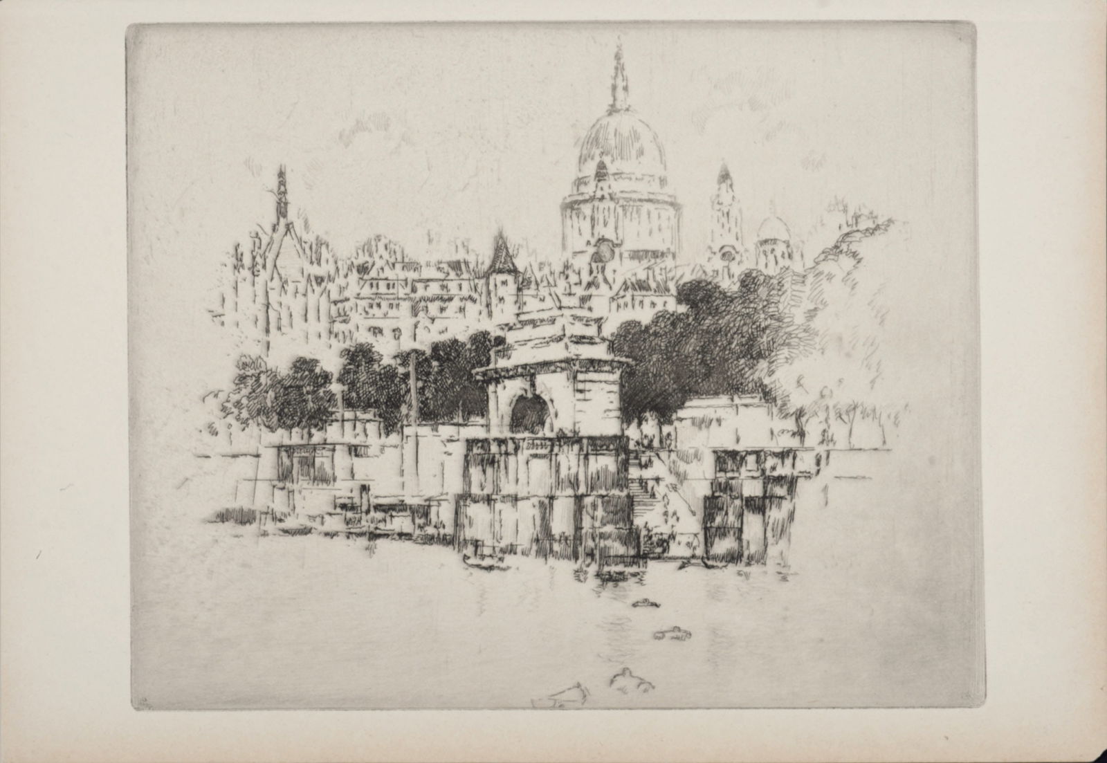 Joseph Pennell : L'Escalier du Temple de St Paul, c. 1905 (1 of 5)