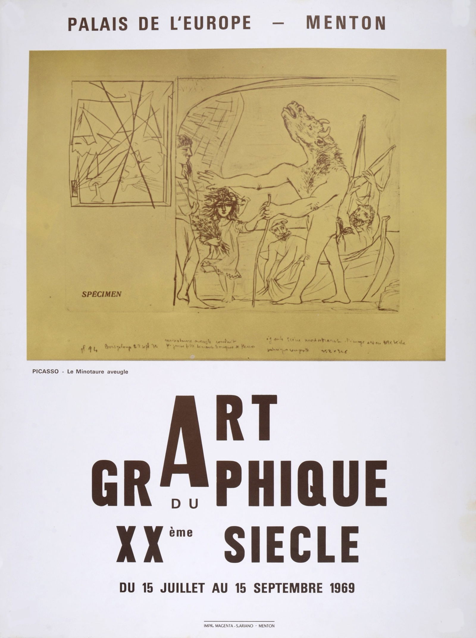 Pablo Picasso (After) - Le Minautore aveugle - Art Graphique du XXeme siecle, 1969 (1 of 7)