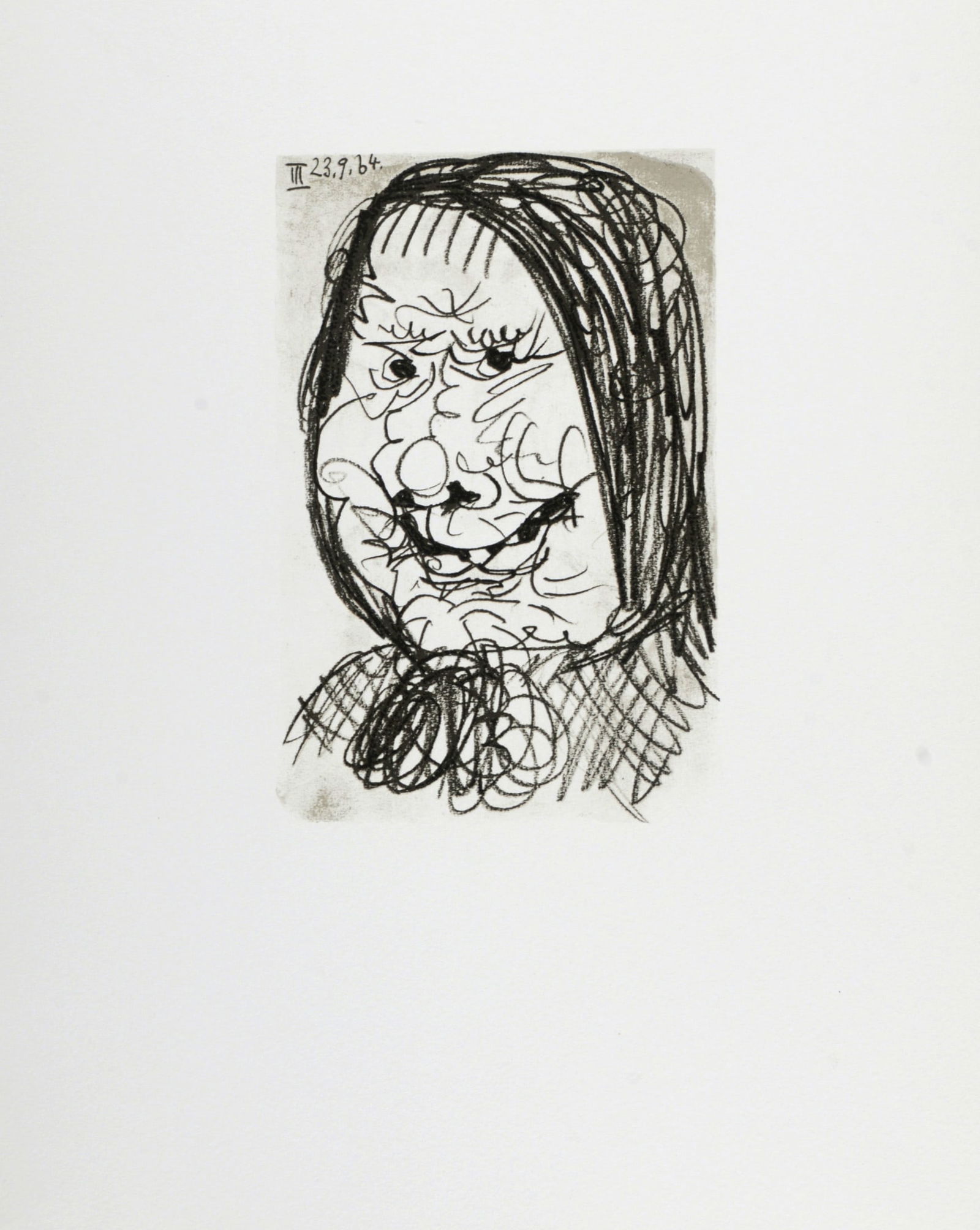 Pablo Picasso (After) - Le Gout du Bonheur (VIII): Pablo Picasso (After)Le Gout du Bonheur (VIII), 1970 Lithograph on Velin d'Arches paper, after 1964 Pablo Picasso's drawing.Not signed Dated on the plate top right.Dimensions:+ Size of the sheet: 32,5