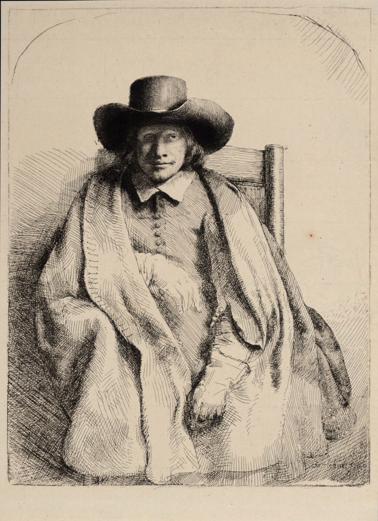 Rembrandt Van Rijn, said Rembrandt (After) : Portrait de Clement de Jonghe, c. 1870 (1 of 6)
