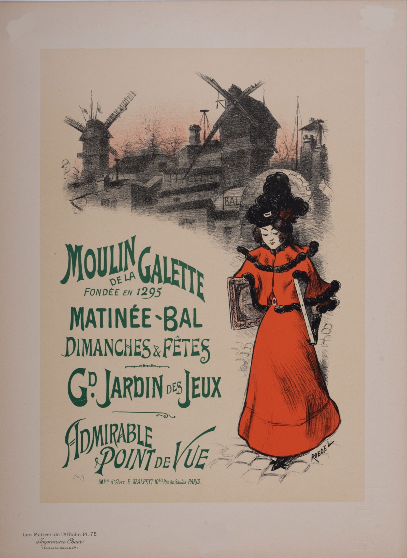 Auguste Roedel : Les Maitres de L’Affiche - Moulin de la Galette, 1897 (1 of 6)
