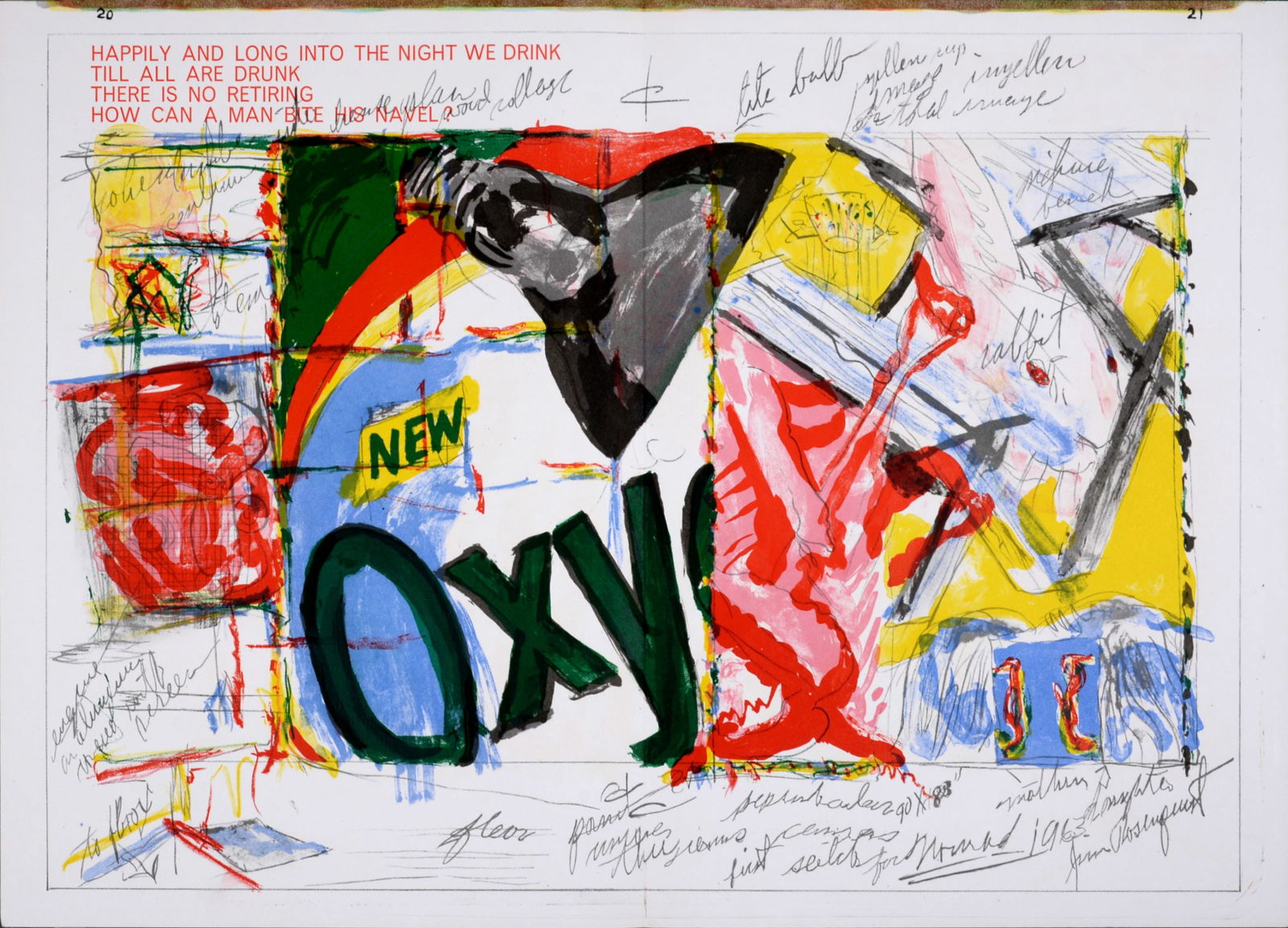 James Rosenquist - Oxy, One Cent Life, 1964: James Rosenquist (1933-2017)Oxy, One Cent Life, 1964Lithograph in colors on wove paper printed on double pagesSigned in the plateEdition of 2000Dimensions:+Size of the sheet: 41 x 58 / 23 x 16 in.Issu