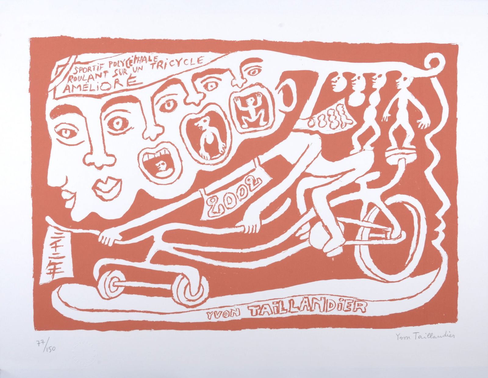 Yvon Taillandier : Tricycles, 2002 - Hand-signed (1 of 6)