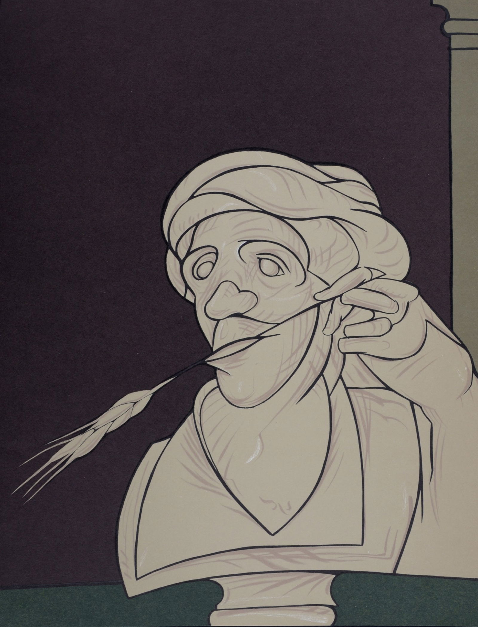 Valerio Adami : Philosophe, 1982: Valerio Adami (1935-)Philosophe, 1982Lithograph in colors on wove paper.Unsigned.Dimensions :+ Size of the sheet : 38 x 28 cm / 14,9 x 11 in.From "Derriere Le Miroir" issue n° 250 published in 1982 i