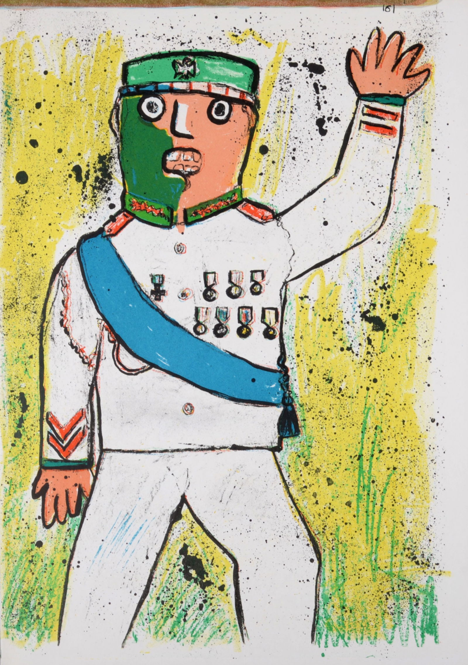 Enrico Baj - One Cent Life, 1964: Enrico Baj (1924-2003)One Cent Life, 1964Original lithograph on wove paperDimensions:+ Size of the sheet: 41 x 29 cm / 16,1 x 11.4 in.Issued from the famous "One Cent Life" portfolio.Printed by Mauric