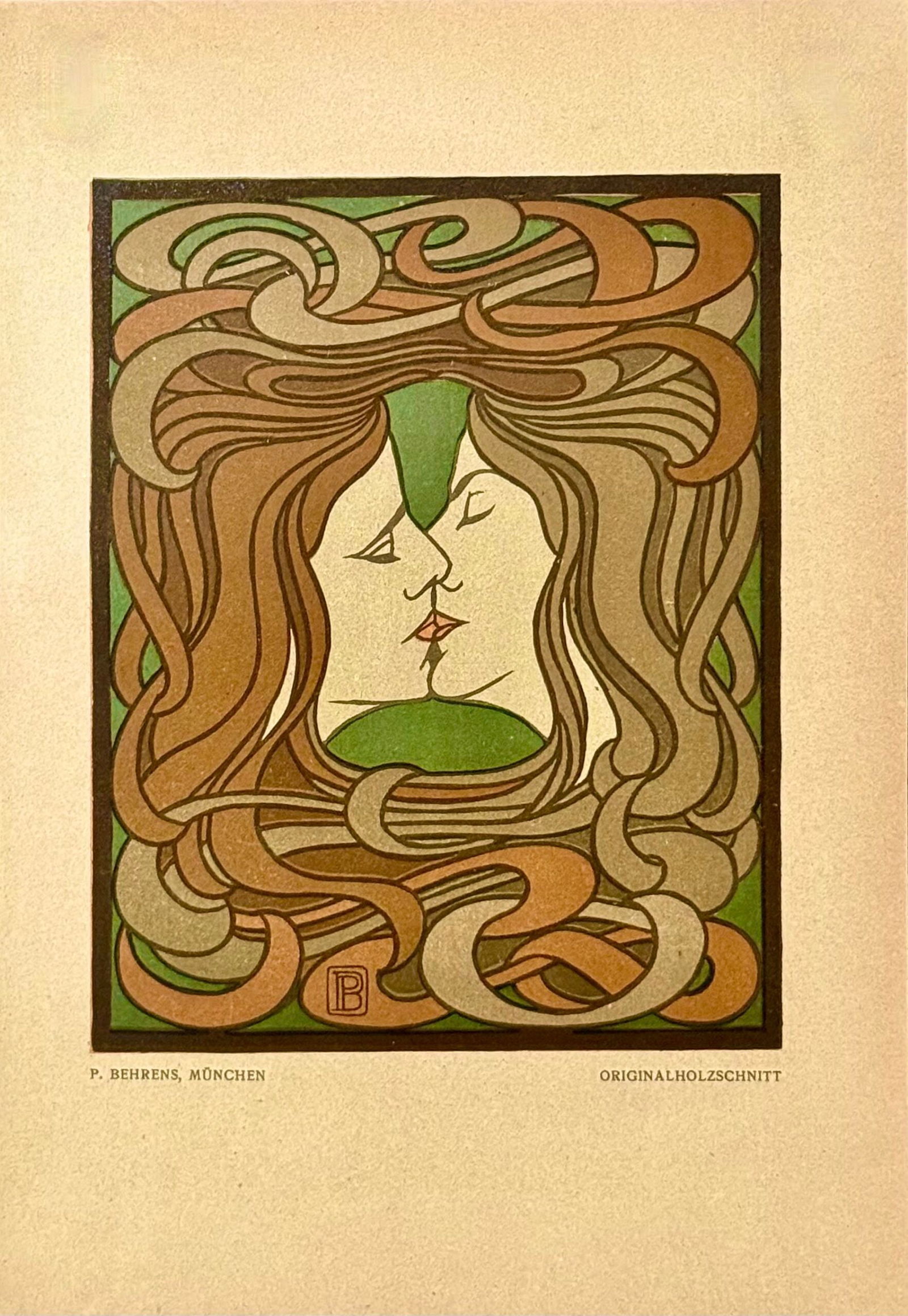 Peter Behrens : Der Kuss, 1899 (1 of 2)