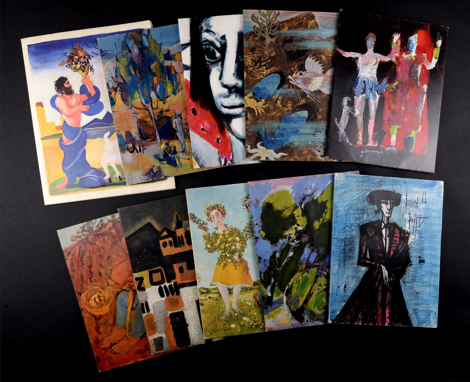 Andre Derain, Bernard Buffet, Lorjou and others artists : Nicolas Catalogs, "Liste des Grands vins" (1 of 5)