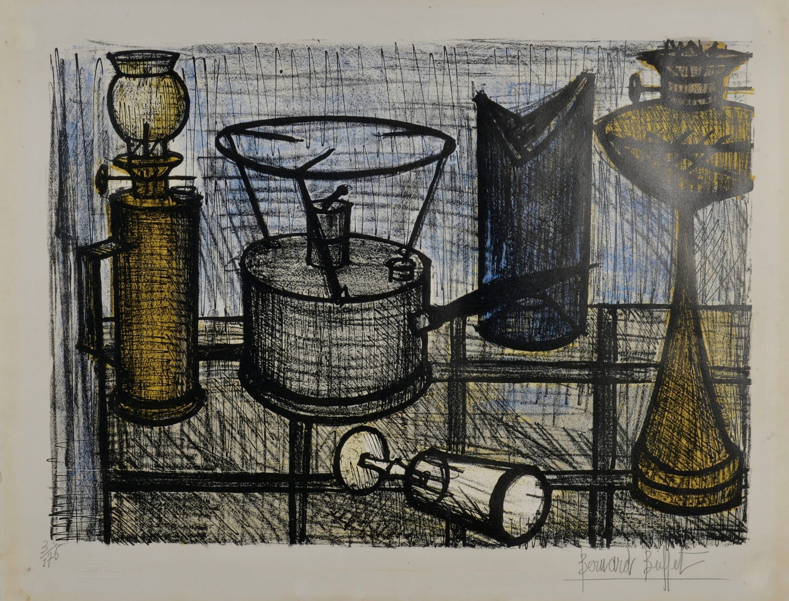 Bernard Buffet : Lampe a petrole, 1954 - Hand-signed (1 of 6)