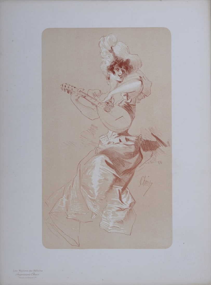 Jules Cheret : Les Maitres de L’Affiche - Music, 1898: Jules Cheret (1836-1932)Music, 1898Les Maitres de L’Affiche : PL. 9Lithograph on wove paper.Signed on the plate lower right margin.Dimensions :+ Size of the sheet : 39,4 x 28,7 cm / 15,5 x 11,3 in+