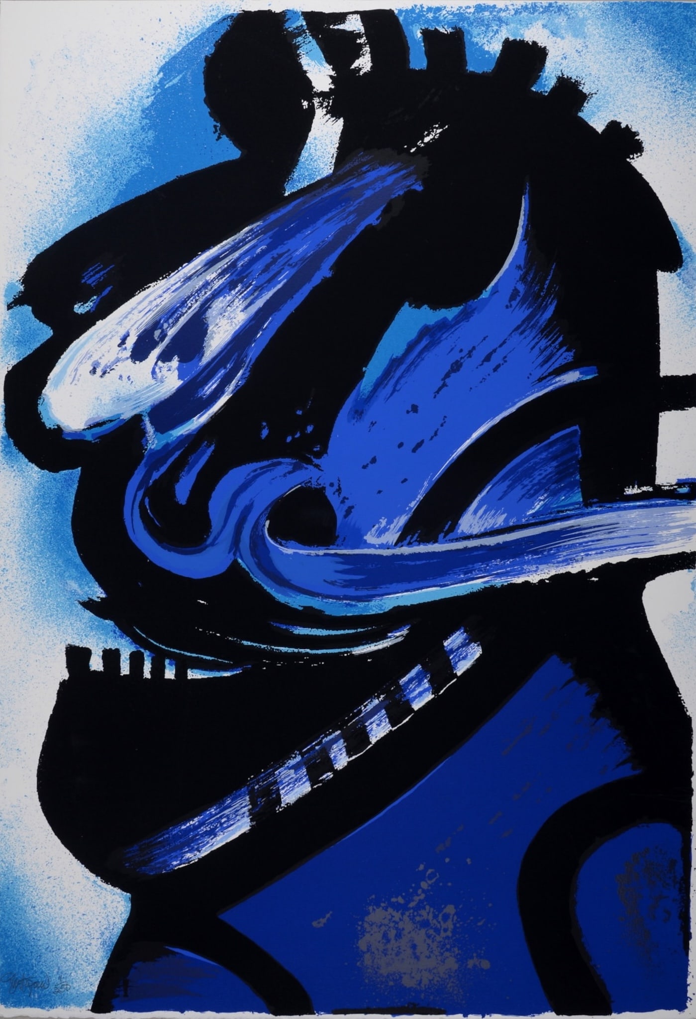 John Christoforou : Composition, 1992 - Hand-signed: John Christoforou (1921 - 2014)Composition, 1992.Large serigraph in colors on Arches paper.Hand-signed and hand-numbered 1/250 at the bottom left of the image.With the Olympic blind stamp at the botto