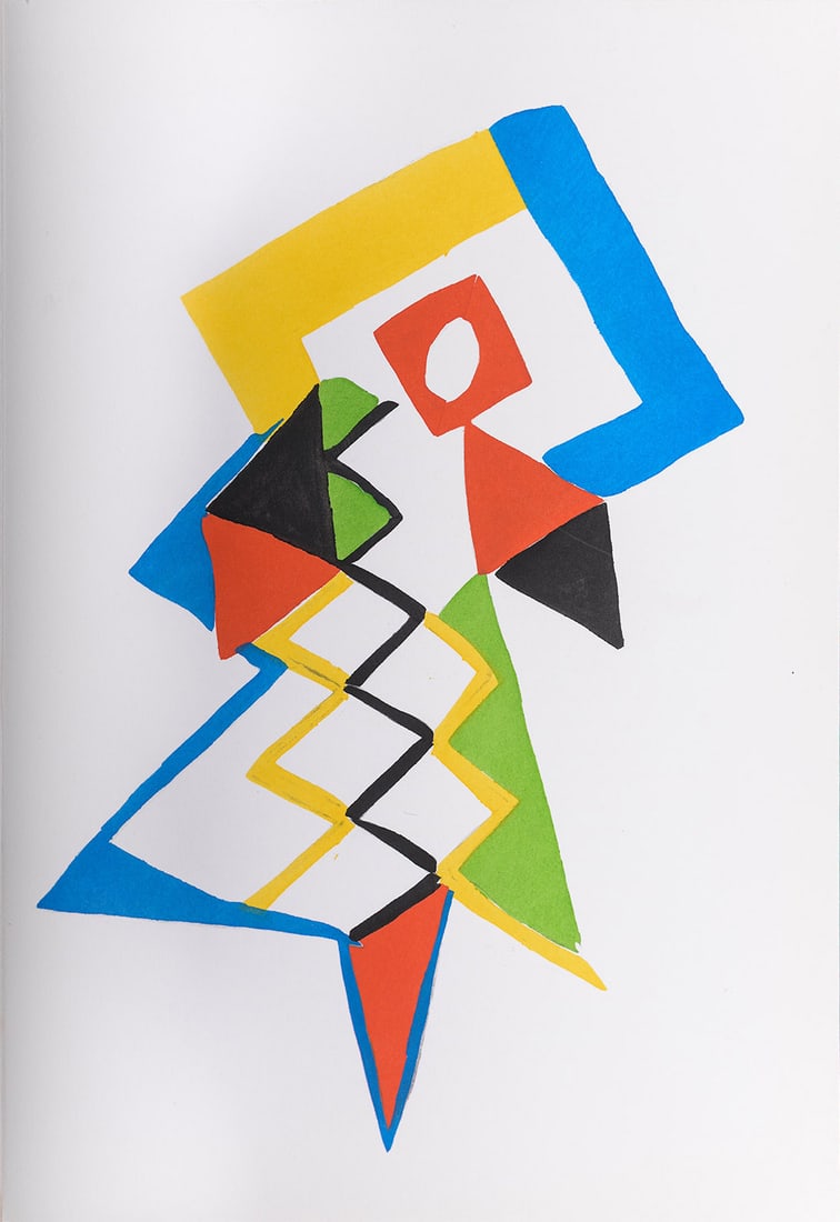 Sonia Delaunay - Costumes (F), 1969: Sonia Delaunay (1885-1979) (after)Costumes, 1969 Pochoir print (Jacomet process) on Velin Aussedat.One of the 500 copies printed on Velin Aussedat, out of a total edition of 650.Dimensions:+ Size of t