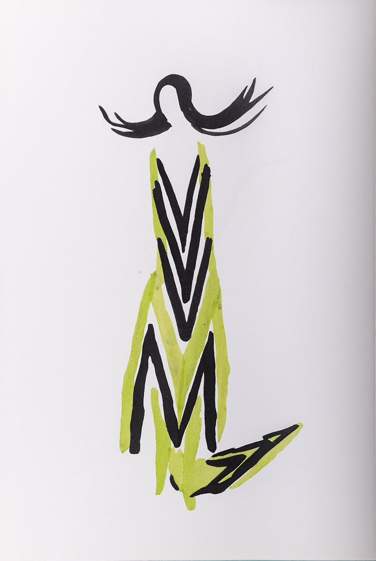 Sonia Delaunay - Costumes (N), 1969: Sonia Delaunay (1885-1979) (after)Costumes, 1969 Pochoir print (Jacomet process) on Velin Aussedat.One of the 500 copies printed on Velin Aussedat, out of a total edition of 650.Dimensions:+ Size of t