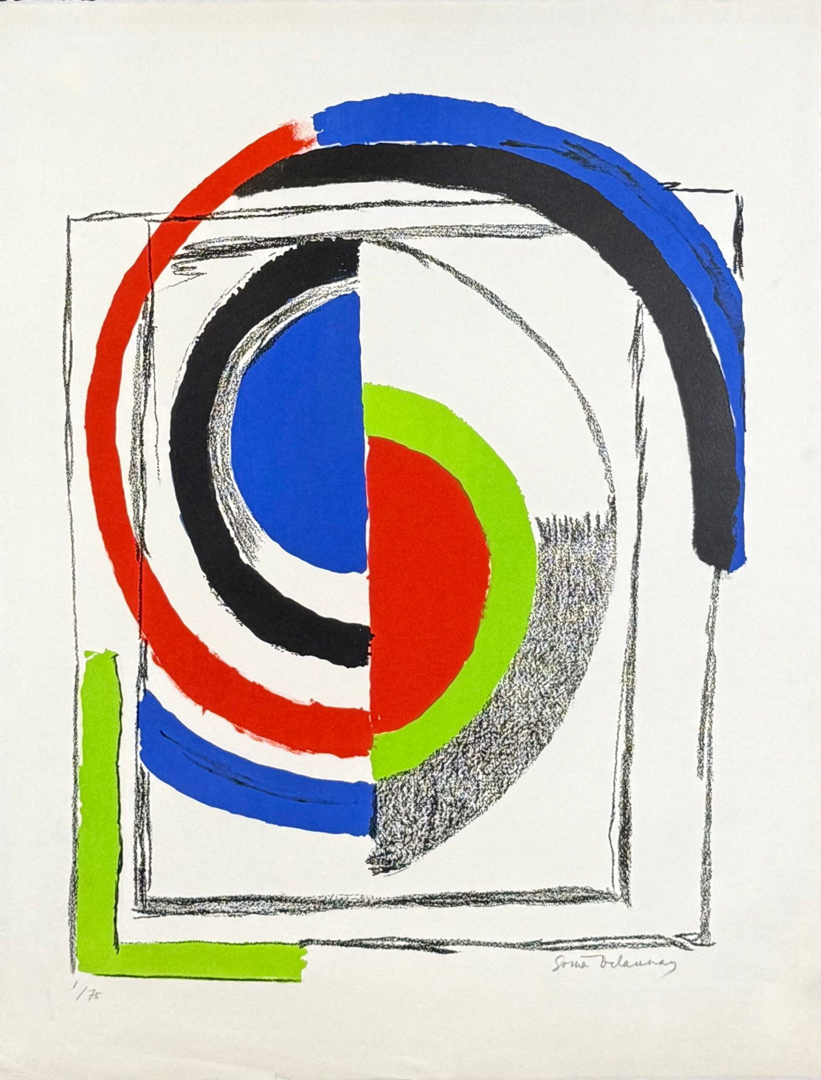 Sonia Delaunay : A jour, circa 1960 - Hand-signed (1 of 2)