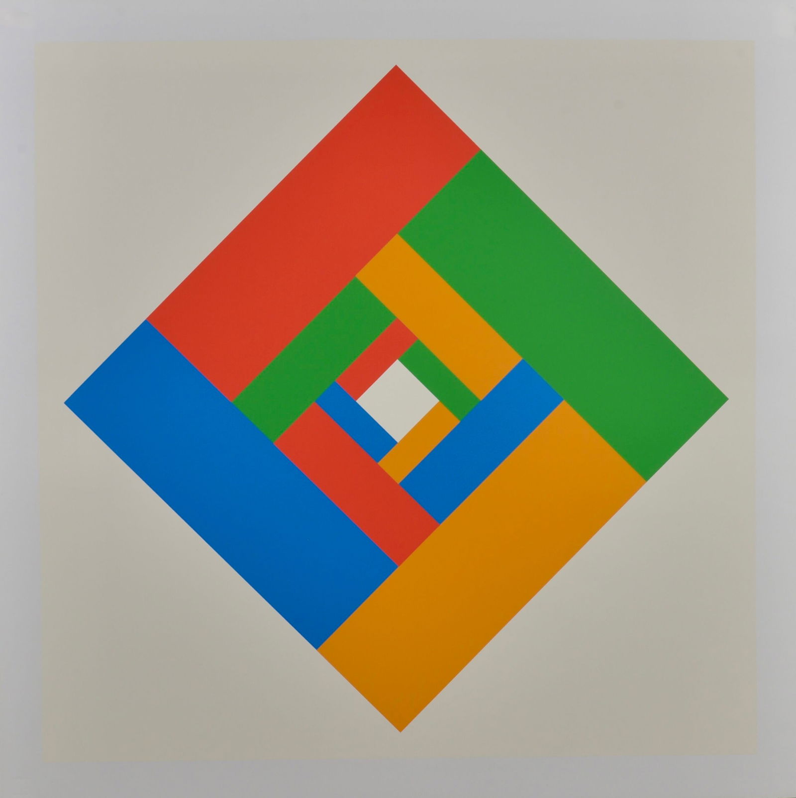 Hugo Dietz : Domberger portfolio 1, 1973: Hugo Dietz (1930–1973)Domberger Portfolio No. 1 (1973)Screen print in colors on Thick fine art paper.From the unsigned edition of 50.A fine example of a work belonging to the Geometric Abstraction /