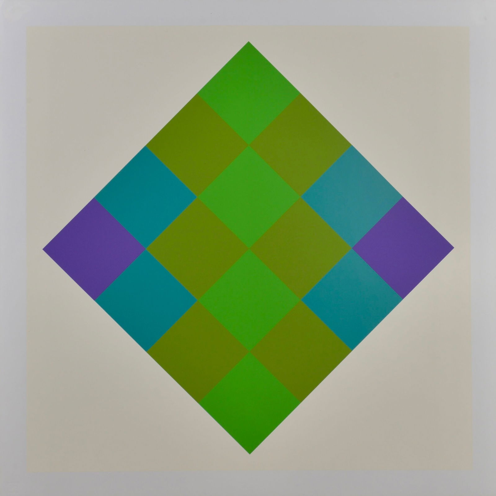 Hugo Dietz : Domberger portfolio 2, 1973: Hugo Dietz (1930–1973)Domberger Portfolio No. 2 (1973)Screen print in colors on Thick fine art paper.From the unsigned edition of 50.A fine example of a work belonging to the Geometric Abstraction /