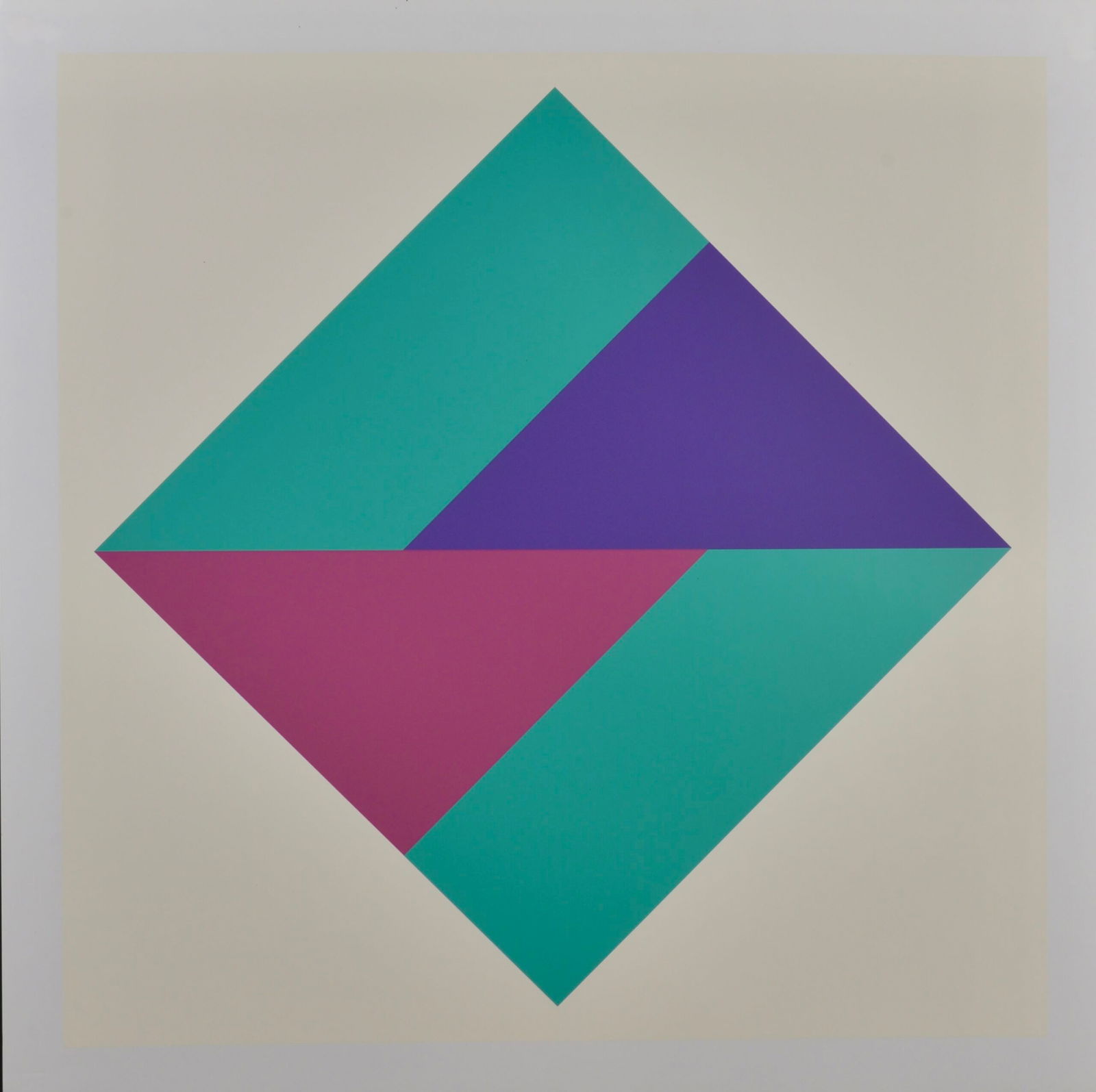 Hugo Dietz : Domberger portfolio 3, 1973: Hugo Dietz (1930–1973)Domberger Portfolio No. 3 (1973)Screen print in colors on Thick fine art paper.From the unsigned edition of 50.A fine example of a work belonging to the Geometric Abstraction /