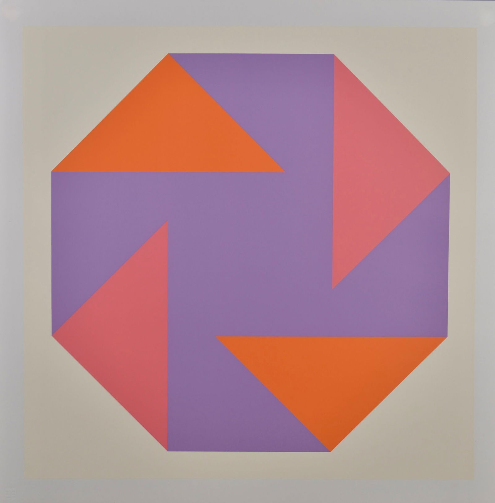 Hugo Dietz : Domberger portfolio 4, 1973: Hugo Dietz (1930–1973)Domberger Portfolio No. 4 (1973)Screen print in colors on Thick fine art paper.From the unsigned edition of 50.A fine example of a work belonging to the Geometric Abstraction /