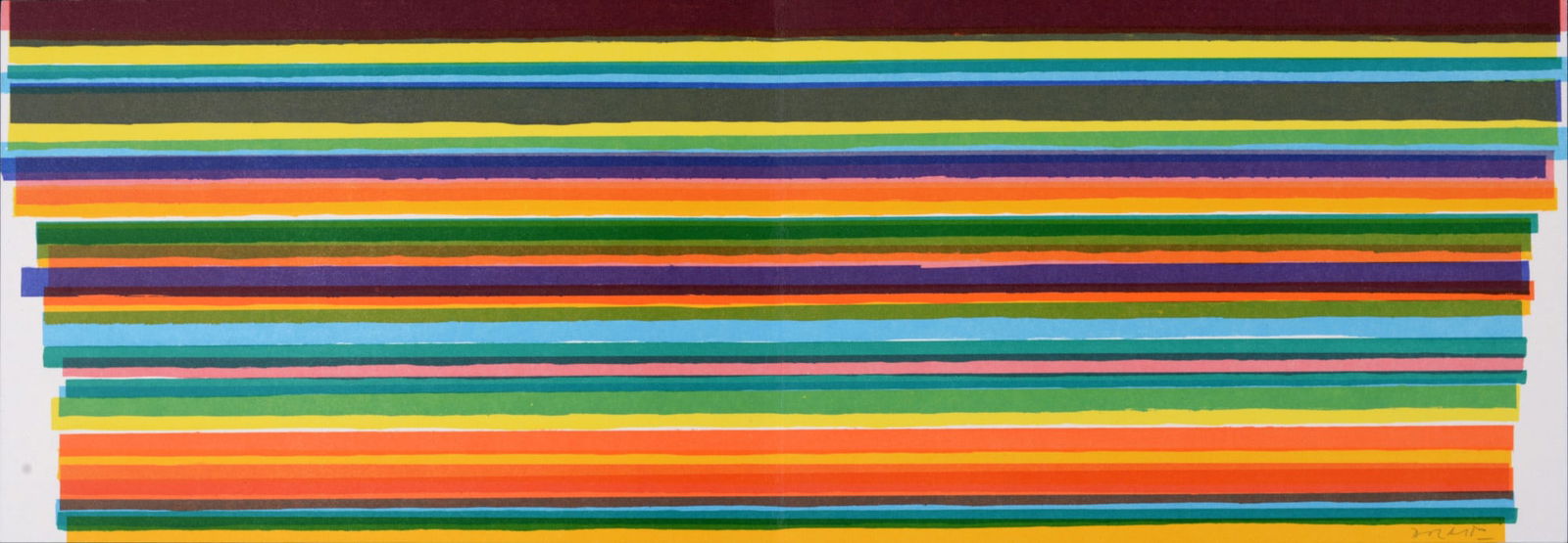 Piero Dorazio : Kokkora, 1987 - Artist's illustrated book with 8 unbound lithographs: Piero Dorazio (1925-2005)Kokkora, 1987Artist's illustrated book with 8 unbound lithographs on Rives paper, printed on double pages.Hand-signed in pencil and hand-numbered "9" on the last sheet.Dimensi