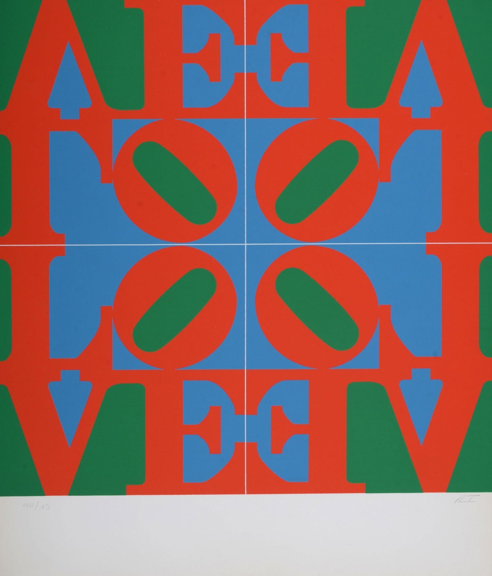 Robert Indiana - Love, 1967 - Hand-signed (1 of 5)