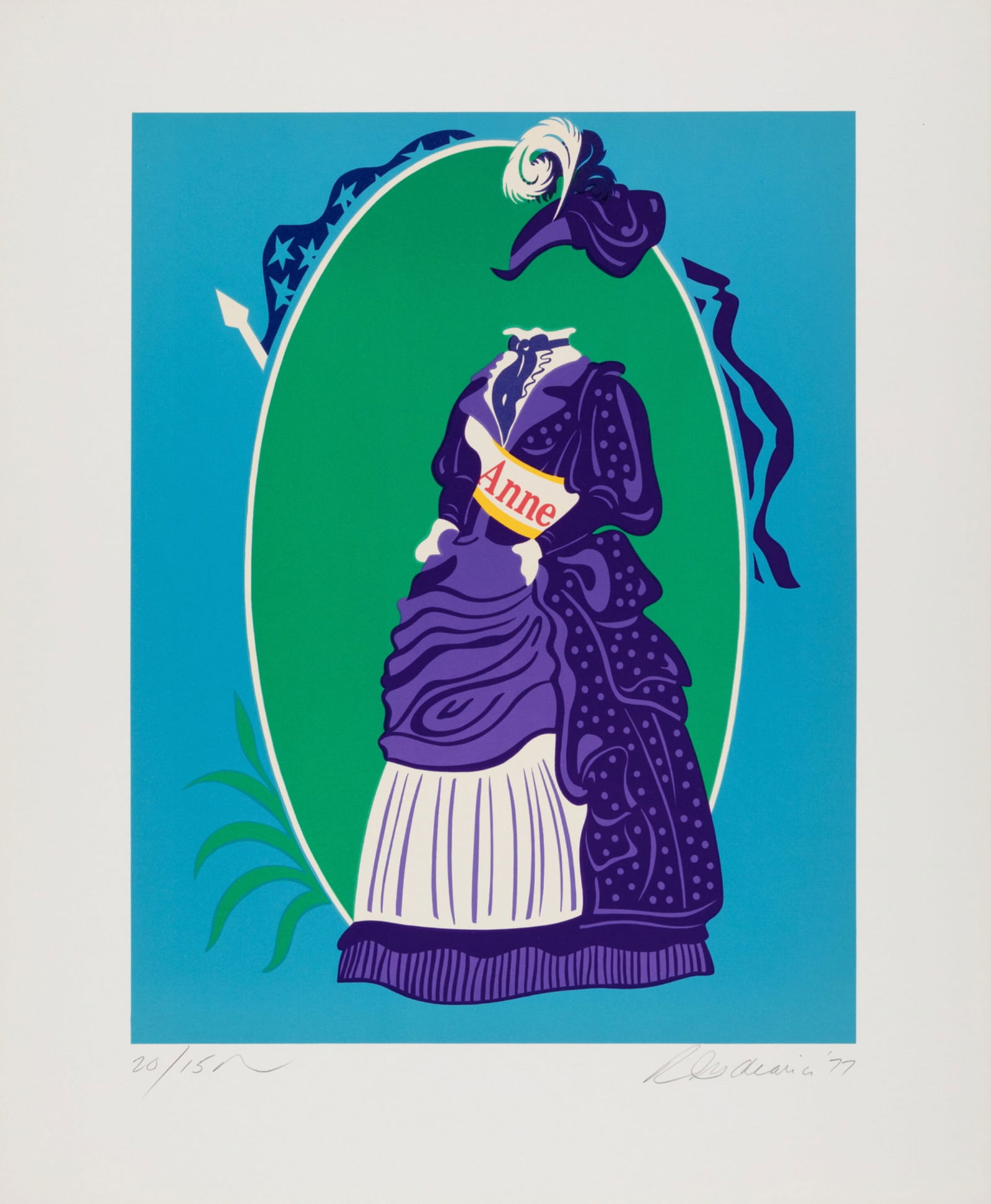 Robert Indiana - Anne, 1977 - Hand-signed (1 of 5)