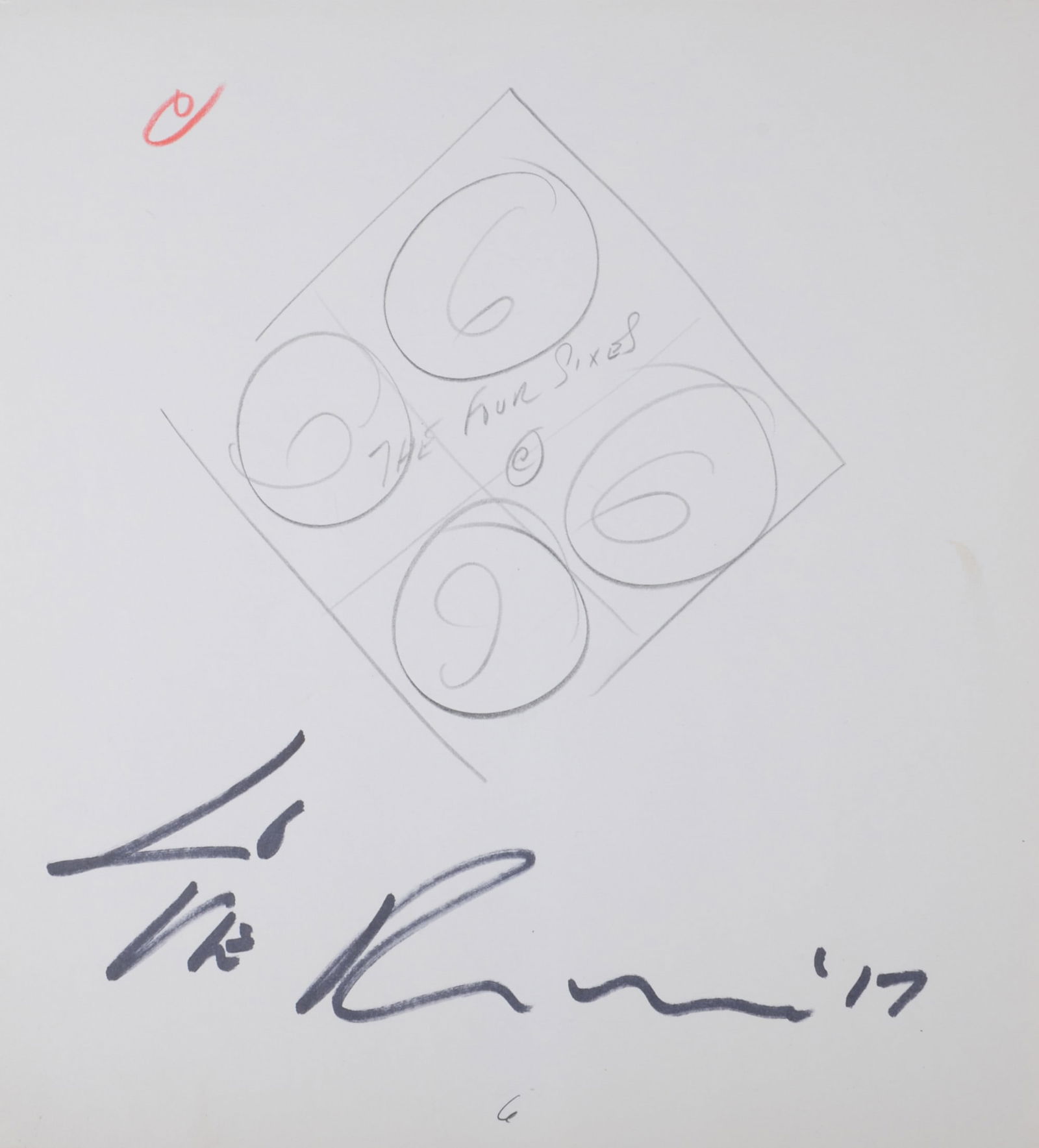 Robert Indiana : Indiana Graphics #6, 1969 - Original Double-Sided Sketch: Robert Indiana (1928-2018)Indiana Graphics #6, 1969Original sketch in pencil and ink on paper, drawn on both sides of the sheet.Hand-signed lower margin.Dimensions :+Size of the sheet: approximately 2